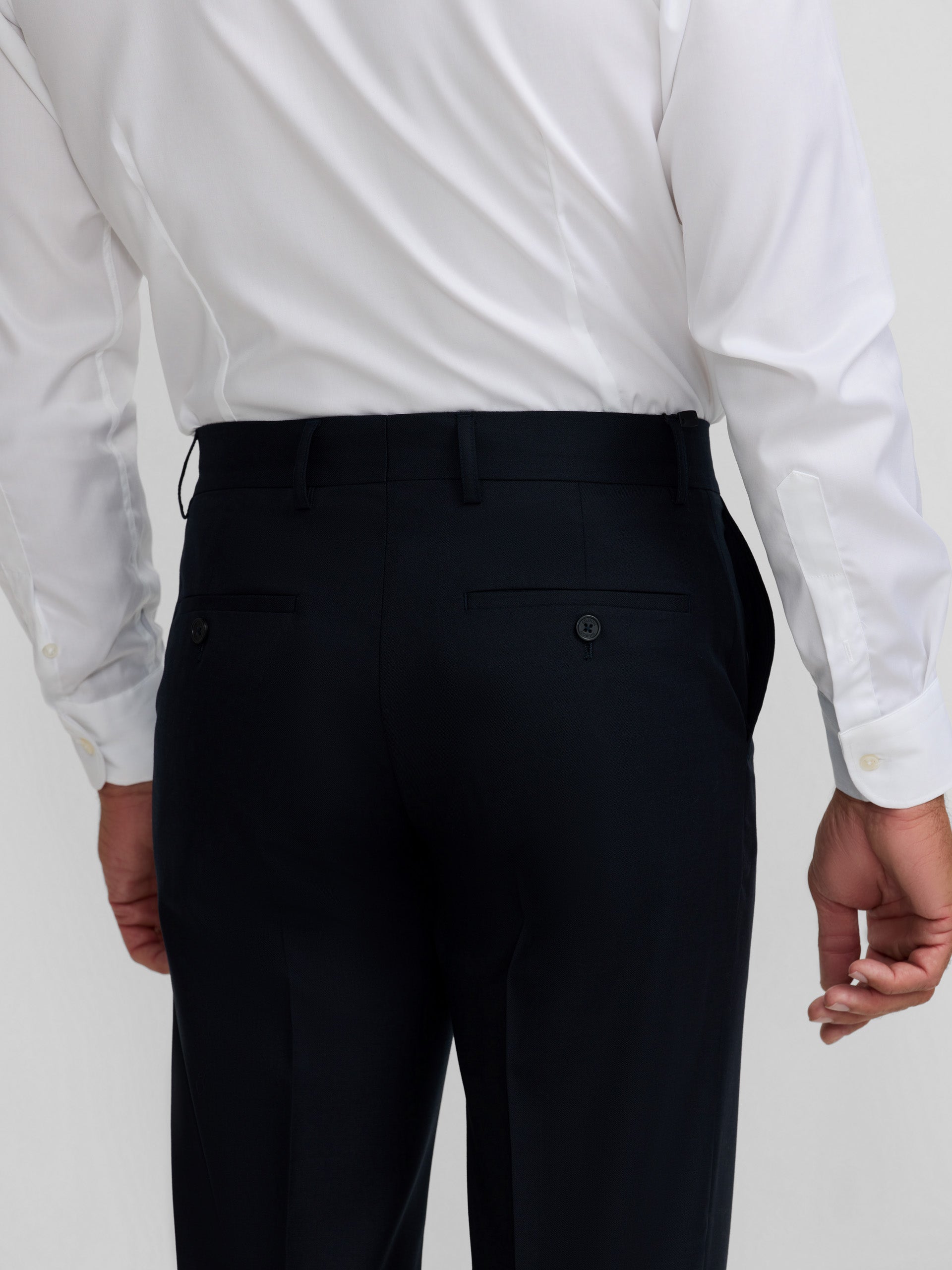 Pantalon traje natural stretch dark navy