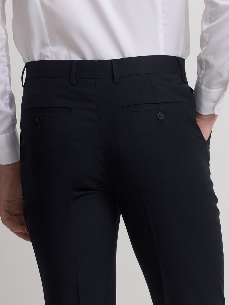 Pantalon de costume stretch naturel bleu marine foncé