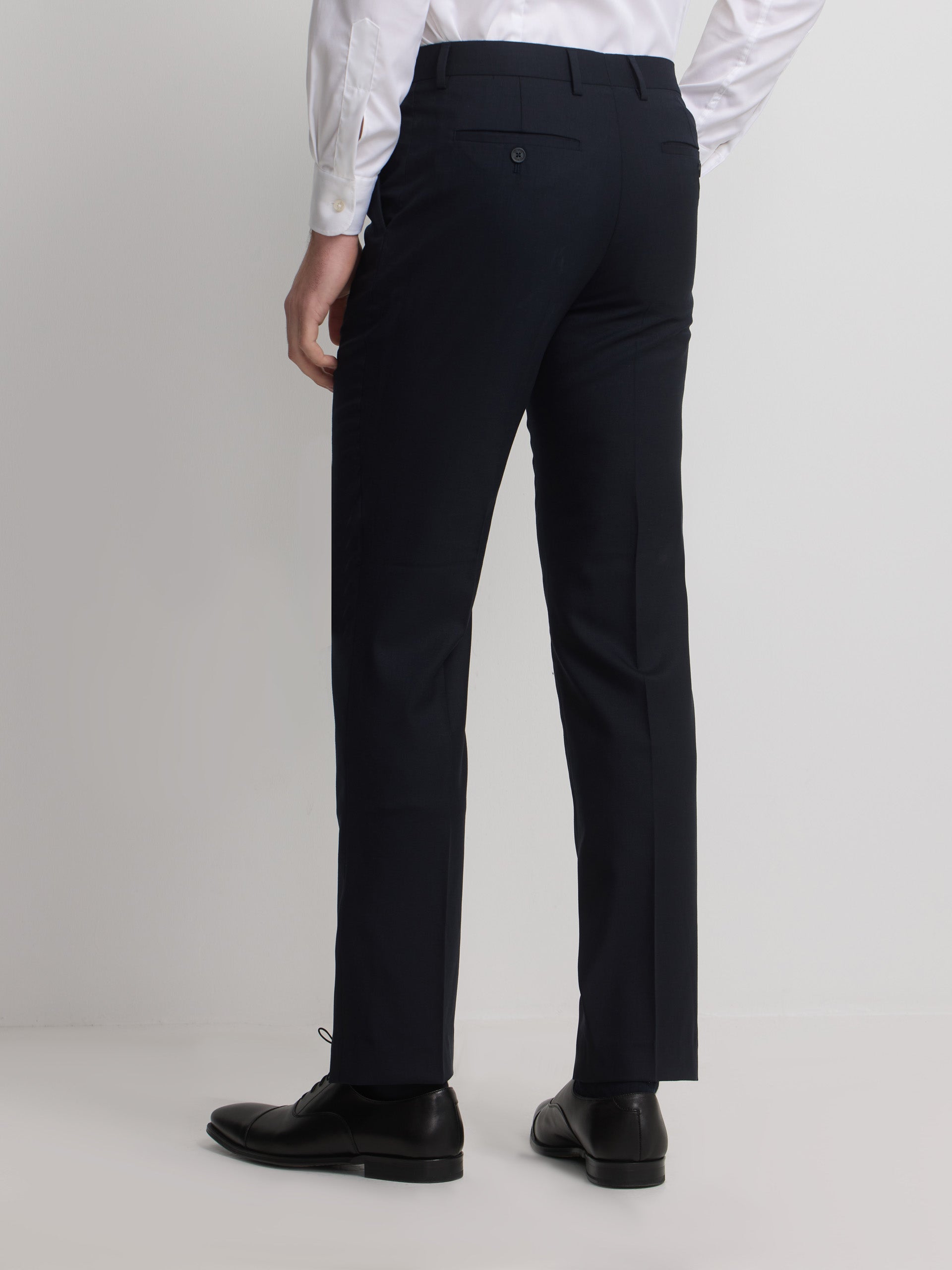 Pantalon traje natural stretch dark navy