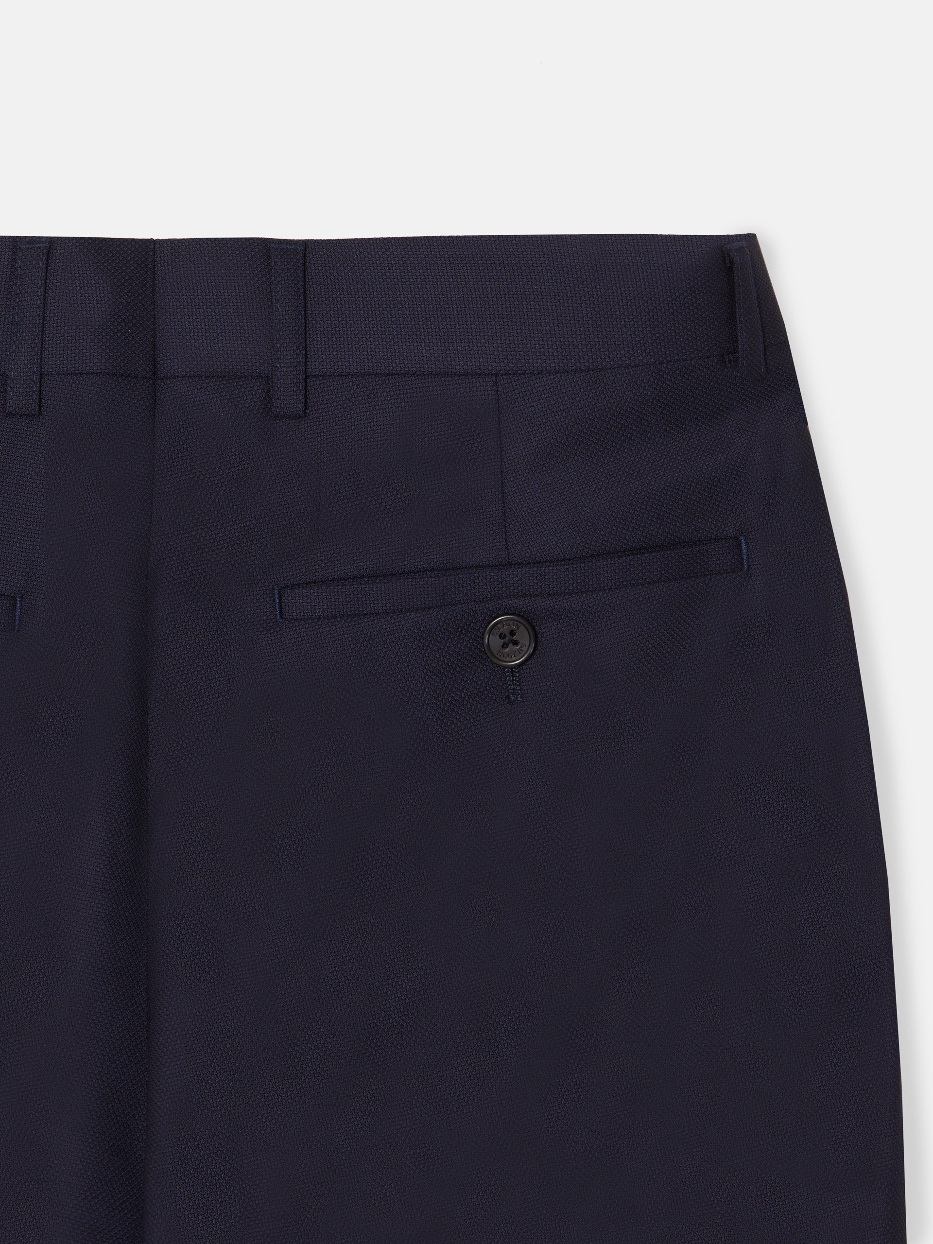 Navy blue structured suit pants