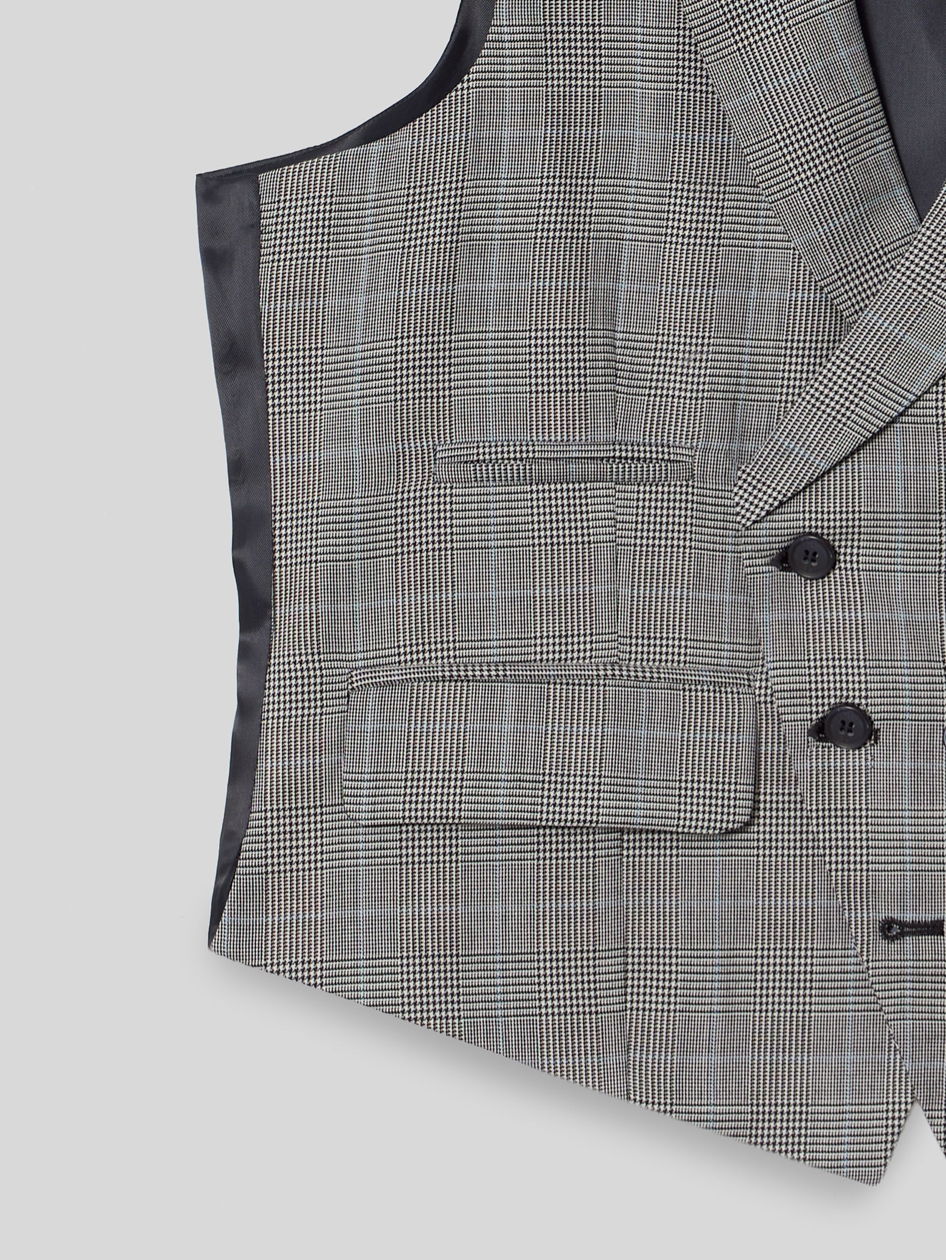 Chaleco chaque tailoring principe de gales gris