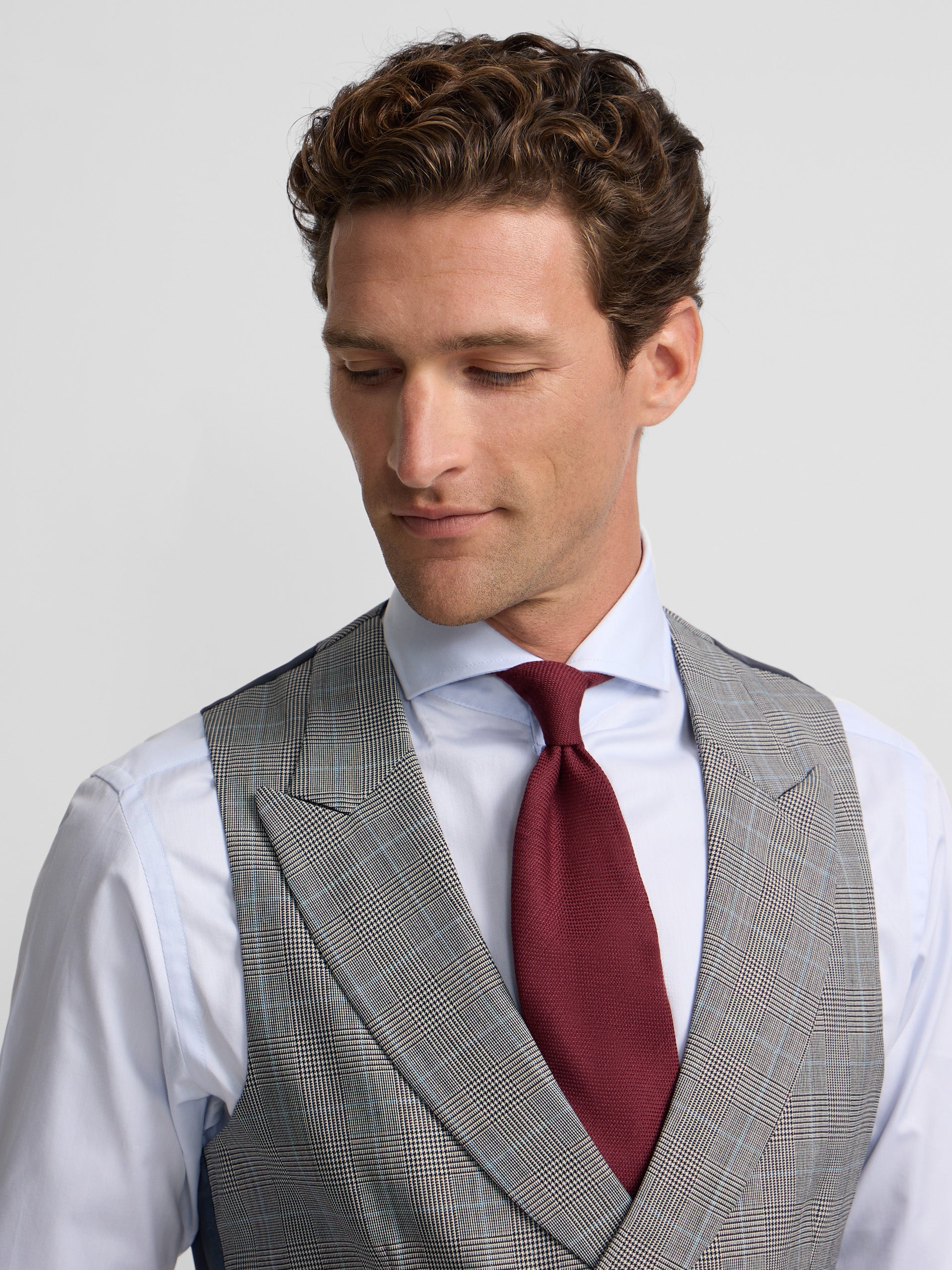 Colete chaque tailoring príncipe de Gales cinzento