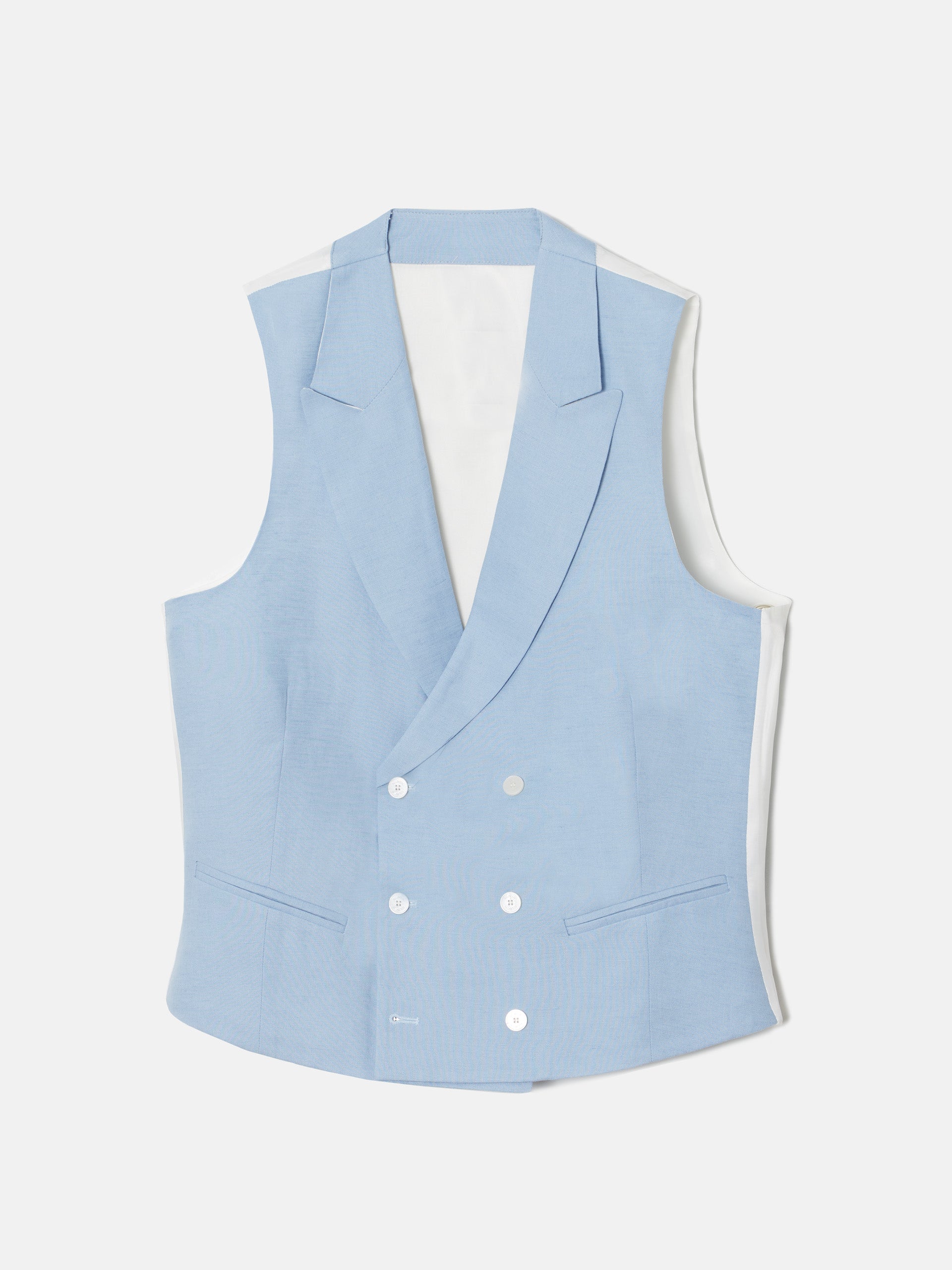 Classic collar stewardess jacket vest