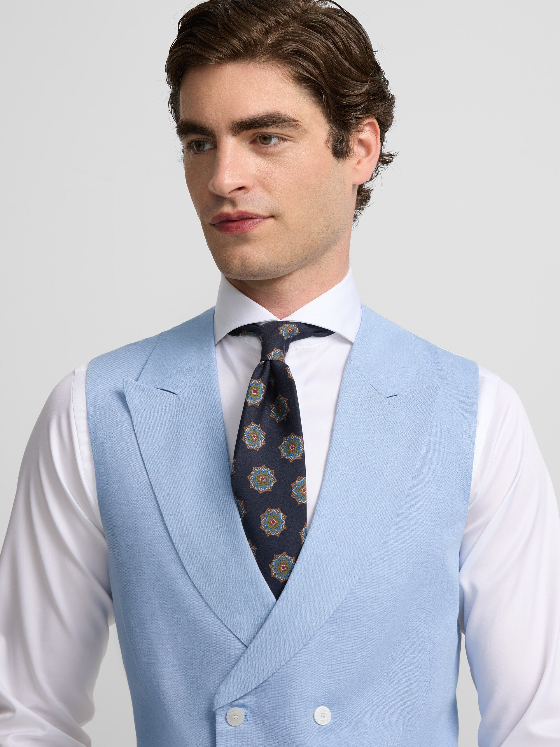 Classic collar stewardess jacket vest