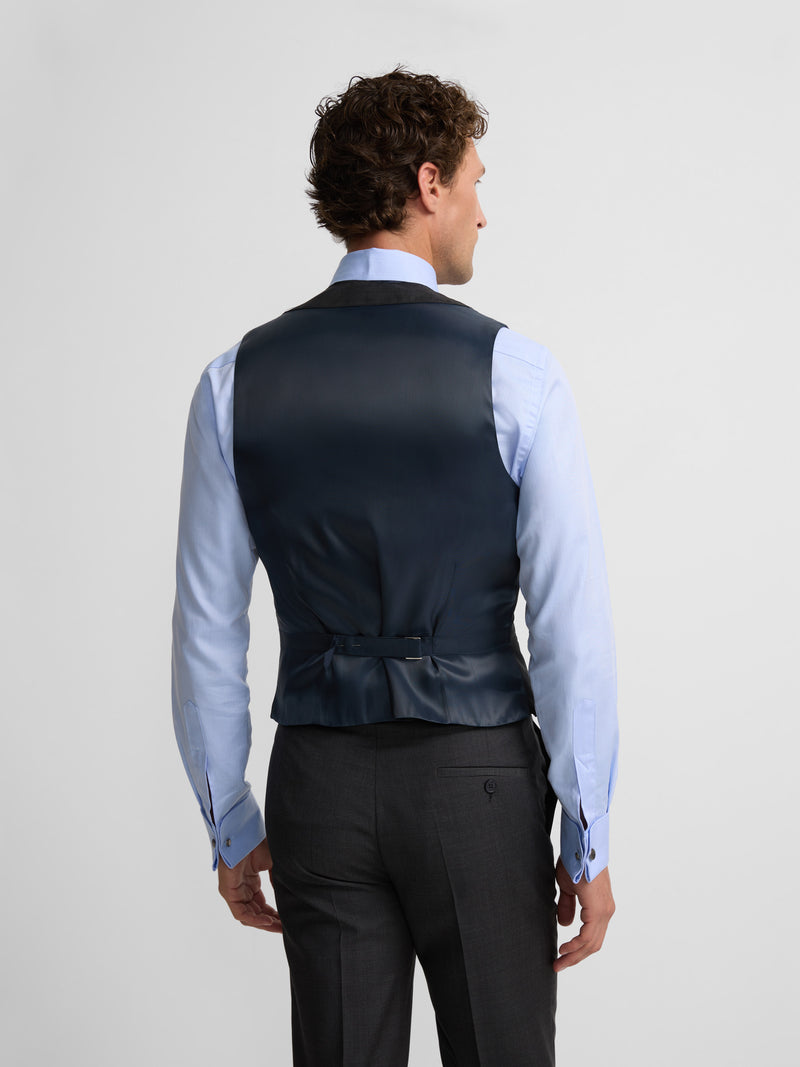 Colete de vestir stretch gola redonda cinzento