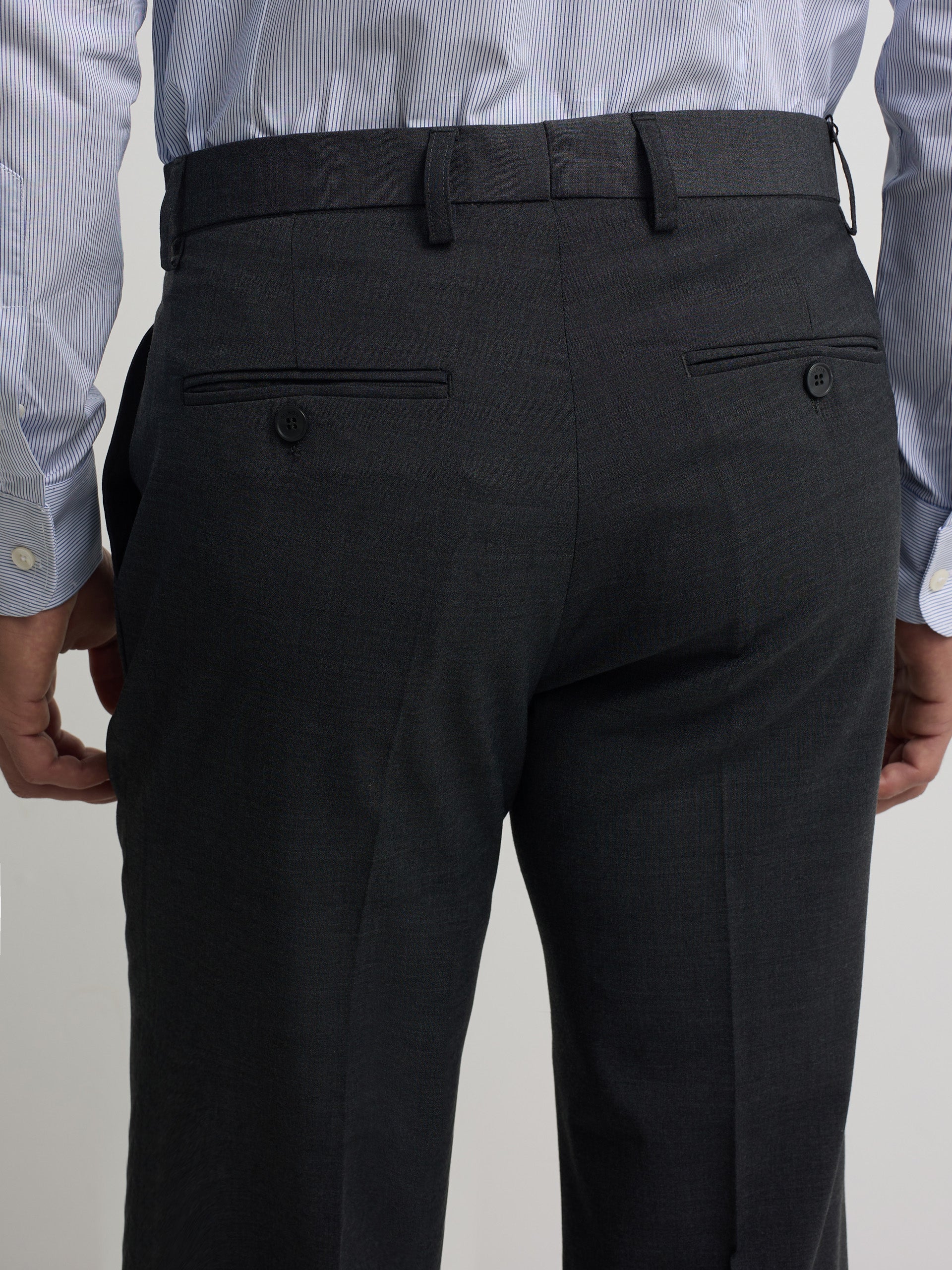 Charcoal gray classic dress pants