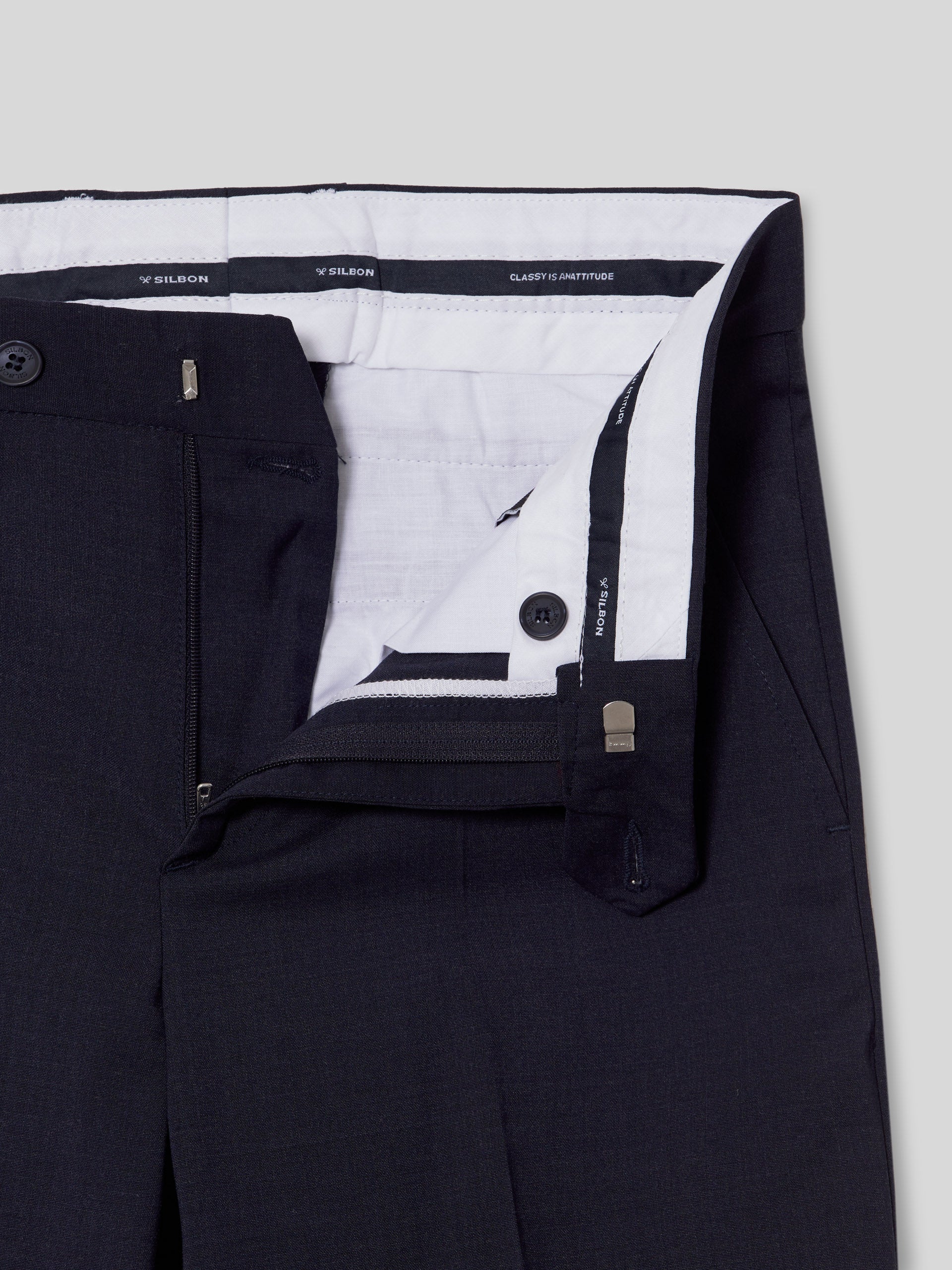 Pantalon vestir classic azul medio