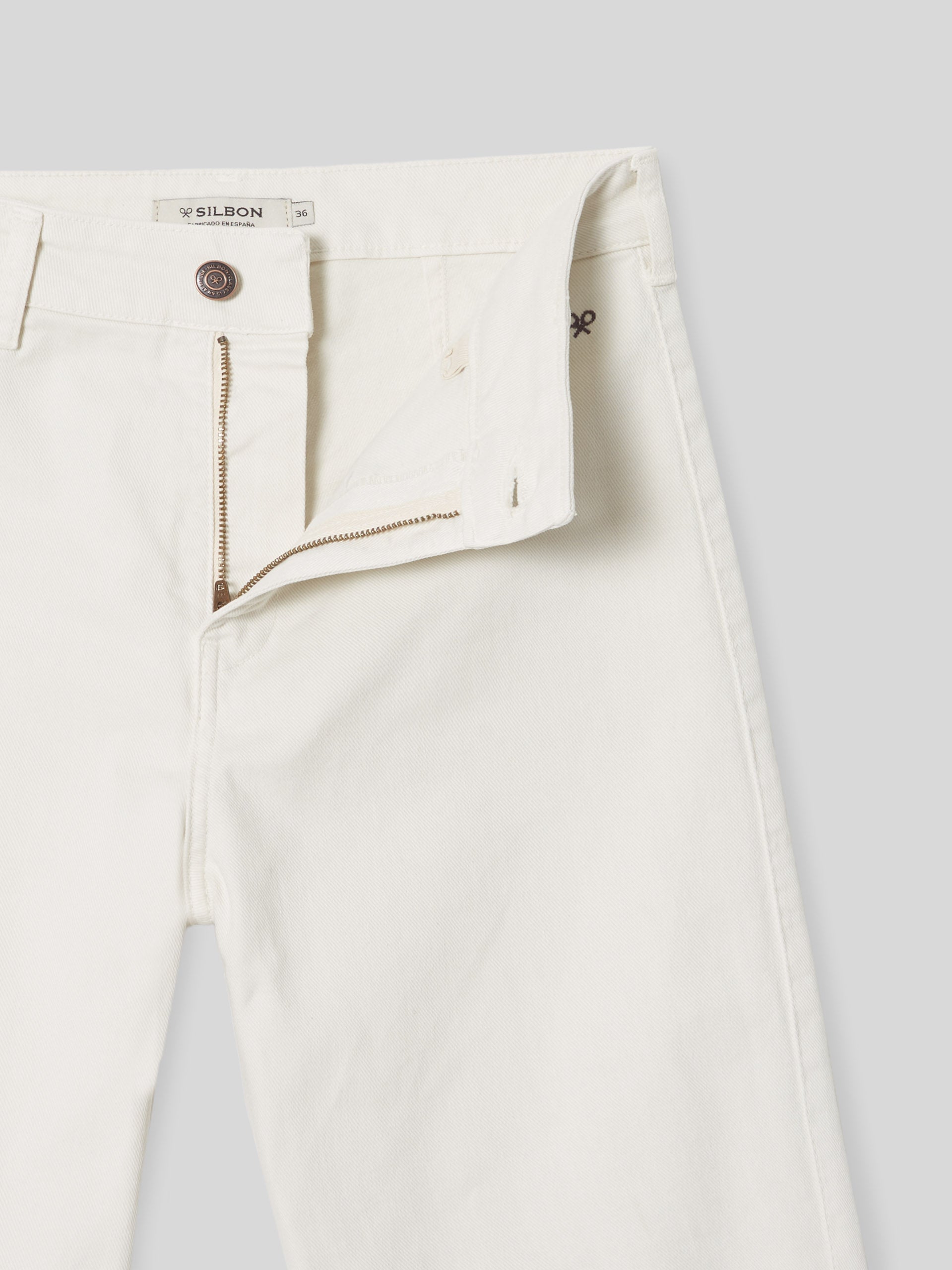 Pantalon woman culotte bolsillos crudo