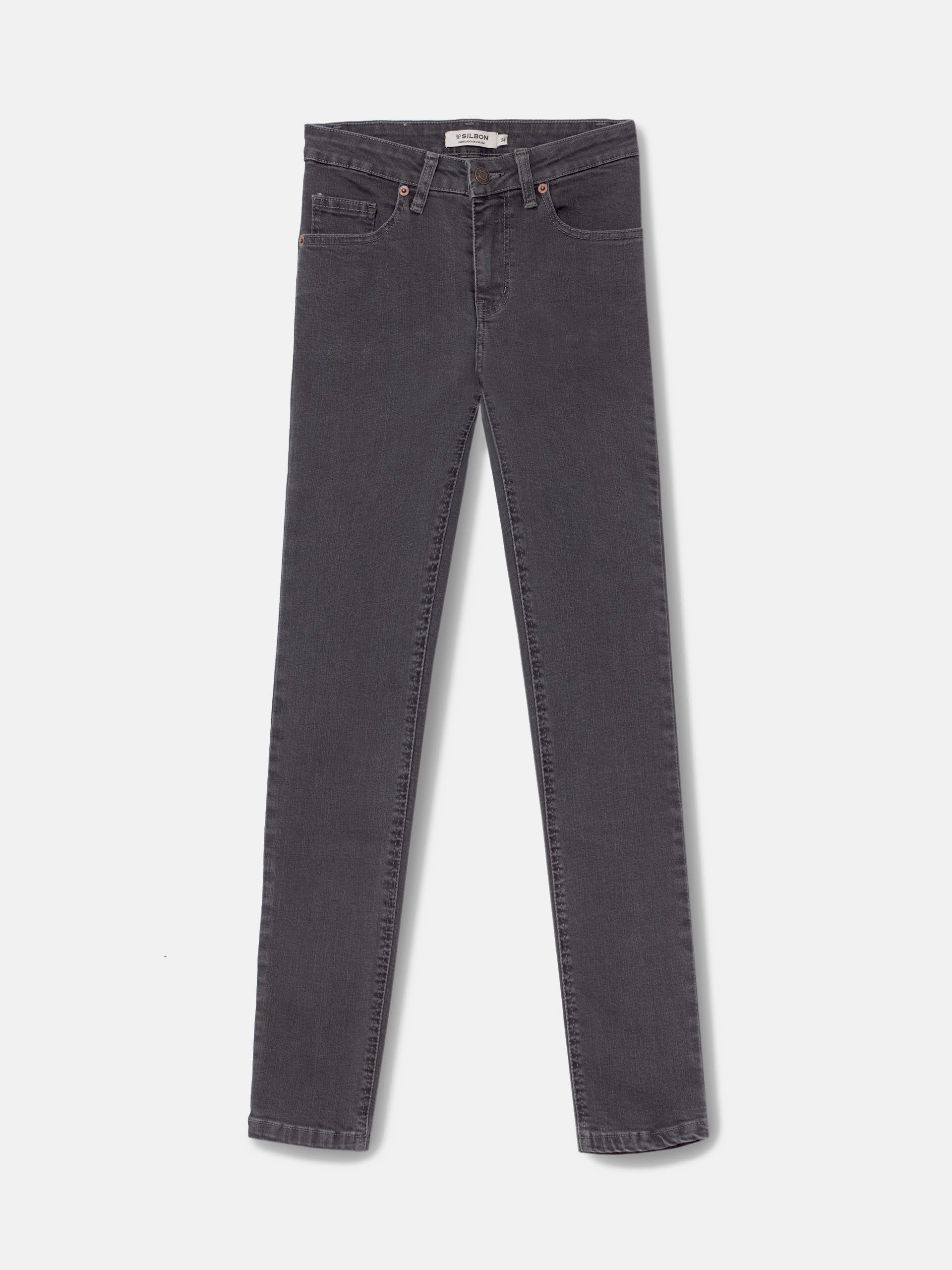 Pantalon woman slim fit gris