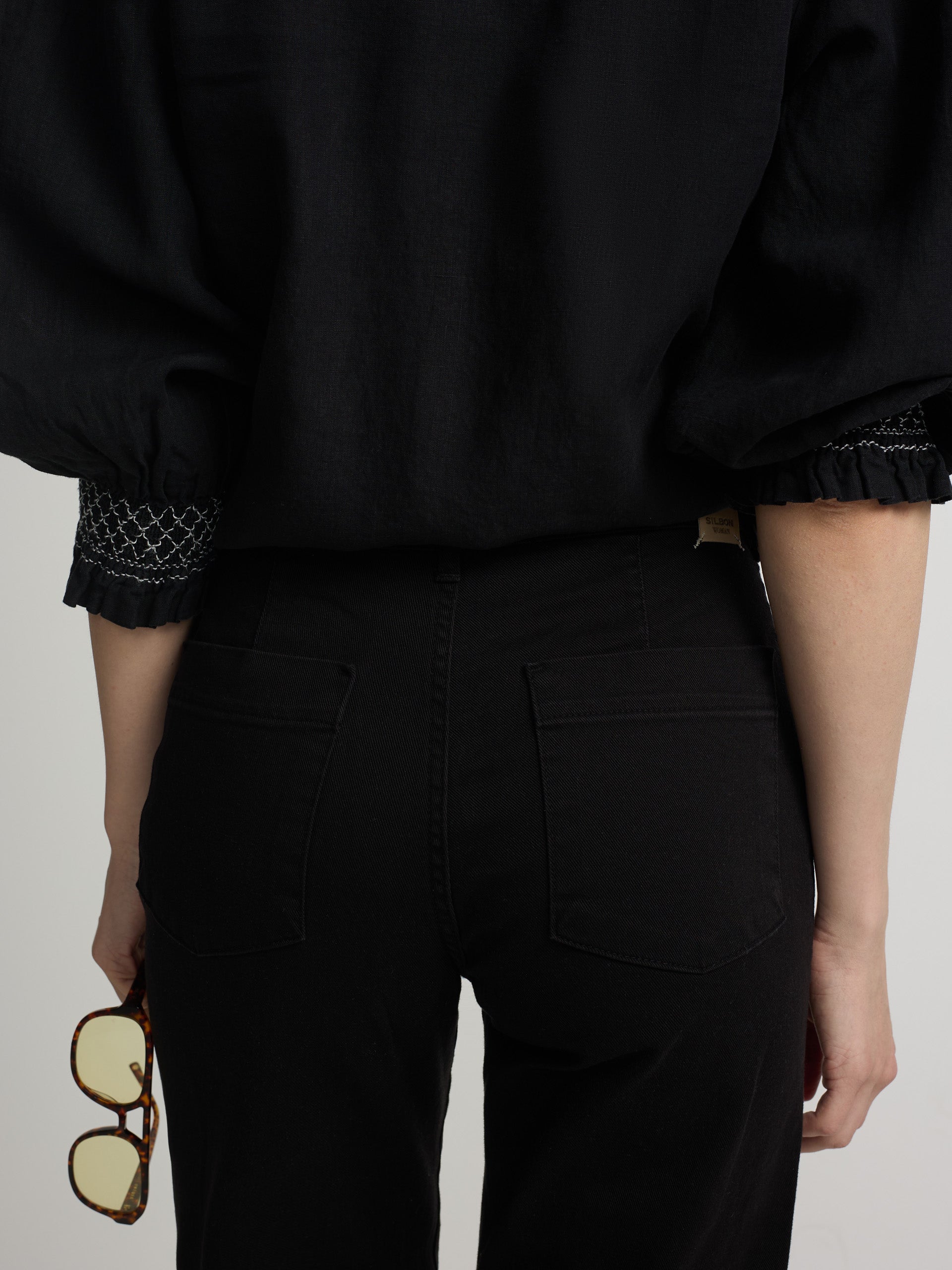 Pantalon culotte negro