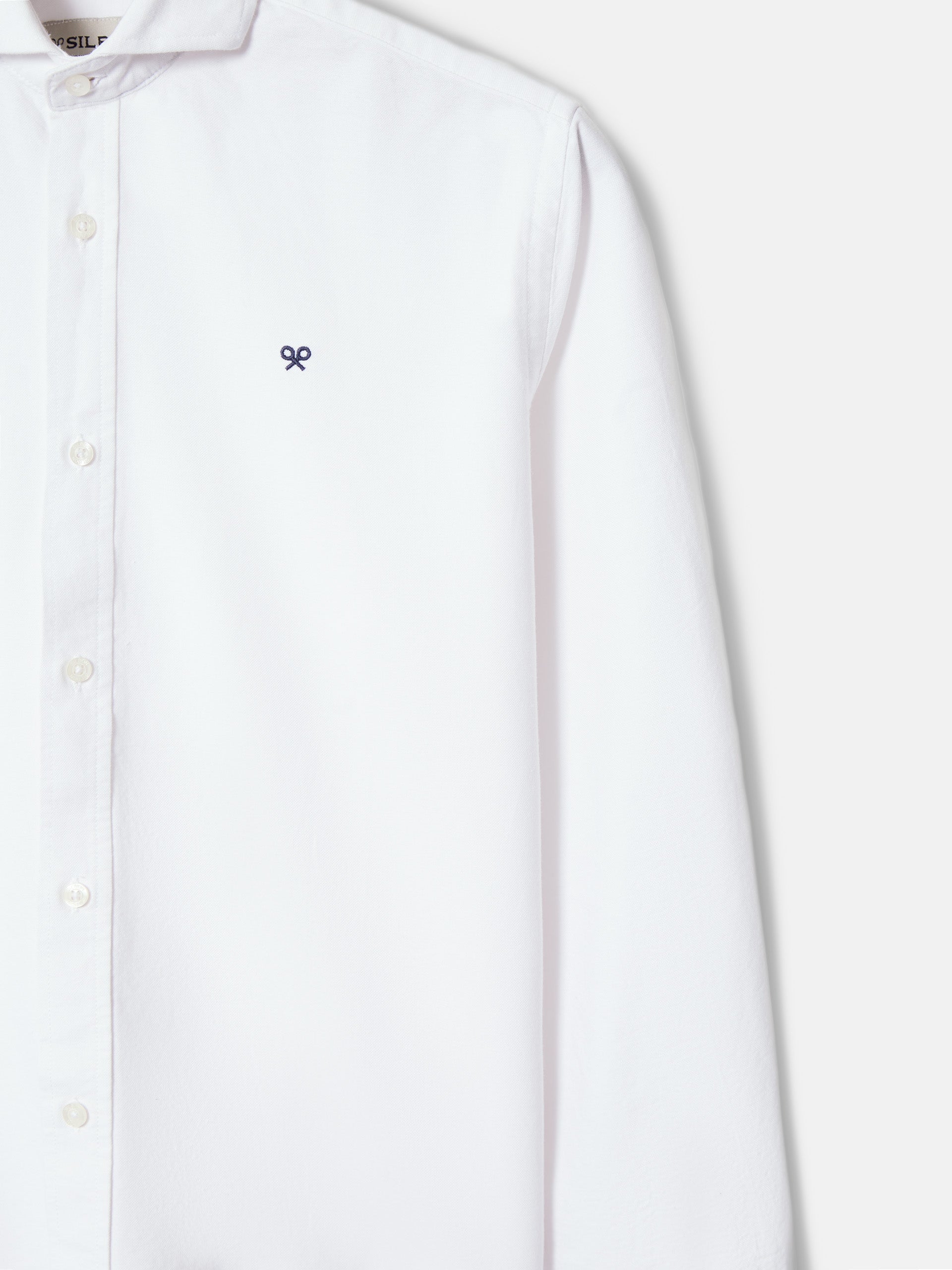 White cutaway oxford sport shirt