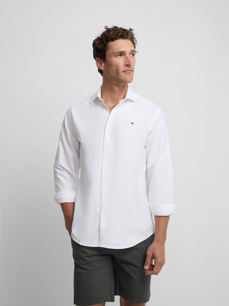 Chemise sport oxford cutaway blanche