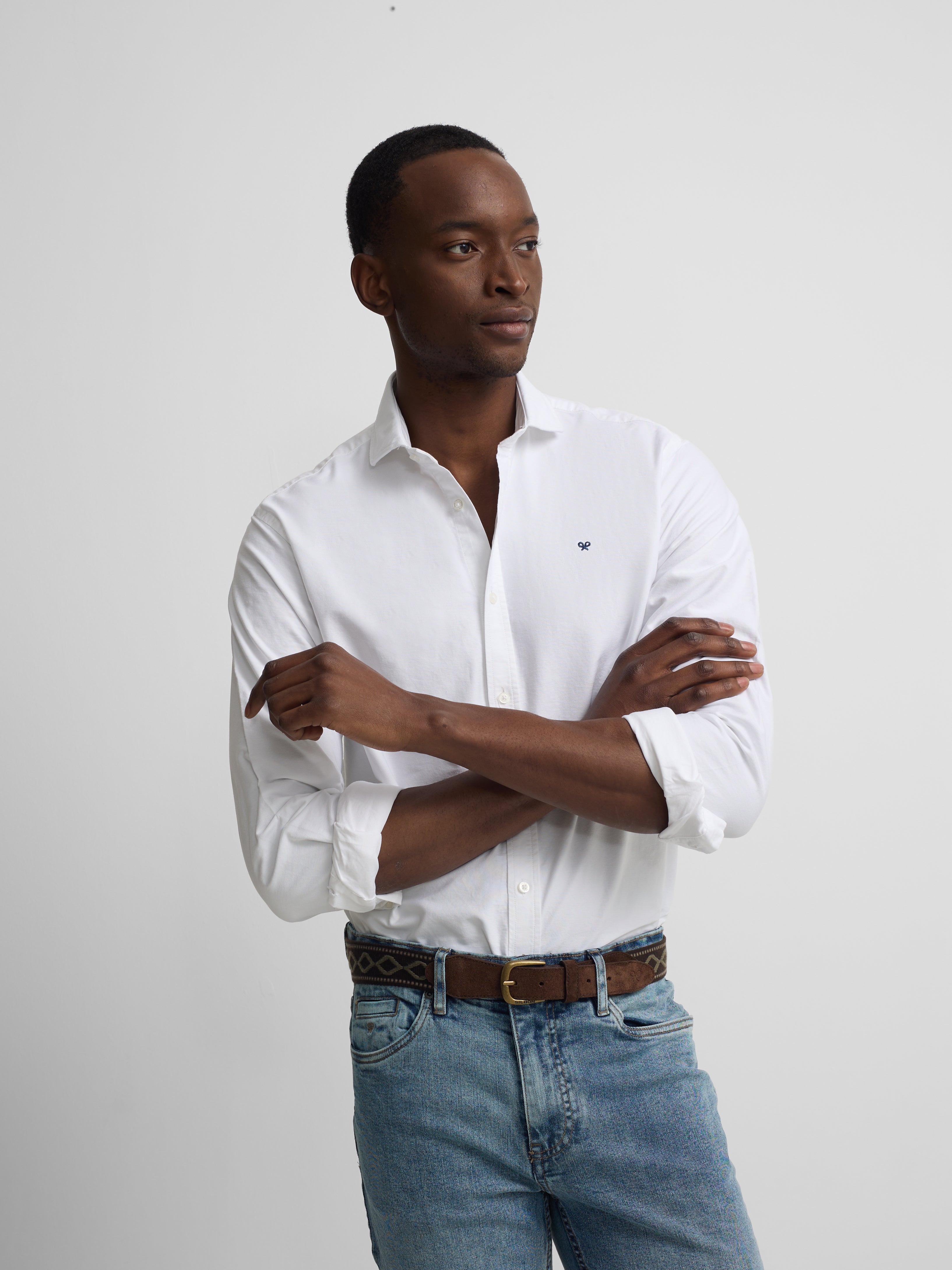 Camisa sport oxford regular fit blanca