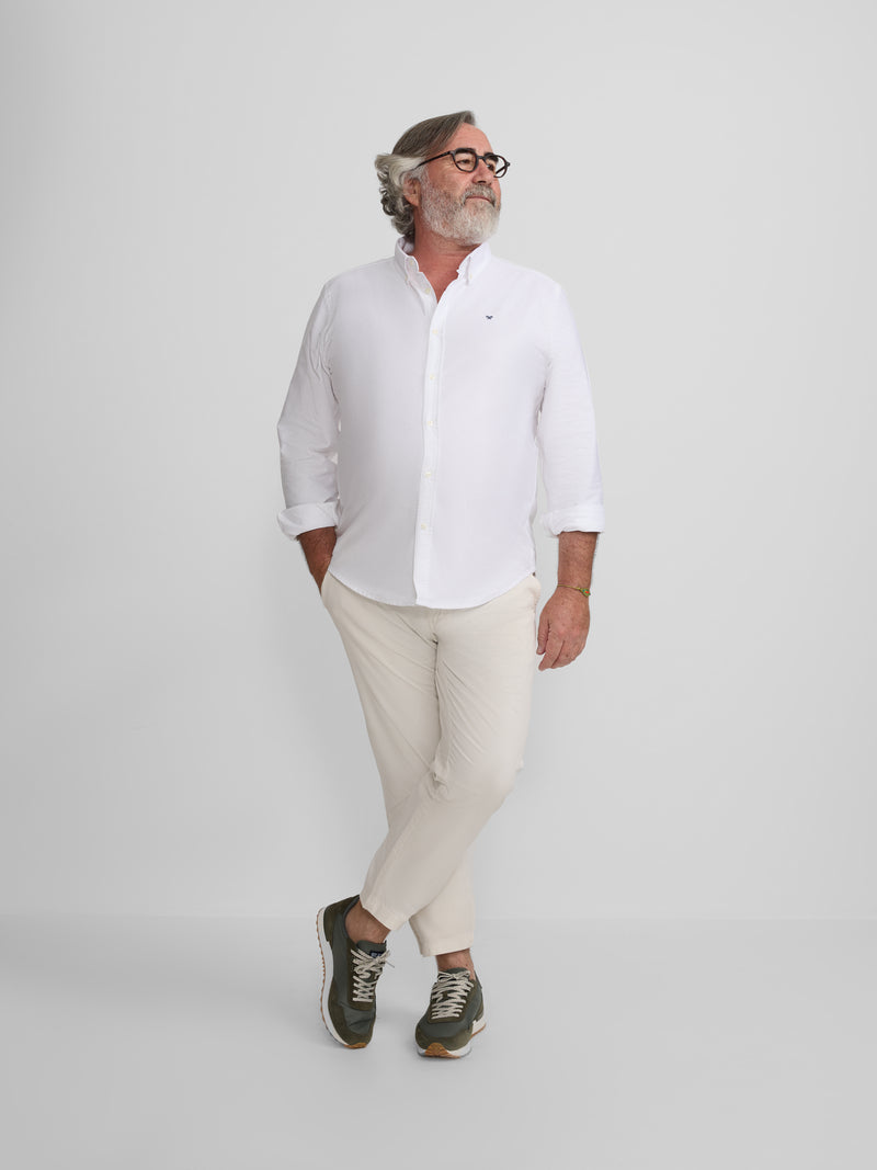 Camisa sport oxford regular fit branca