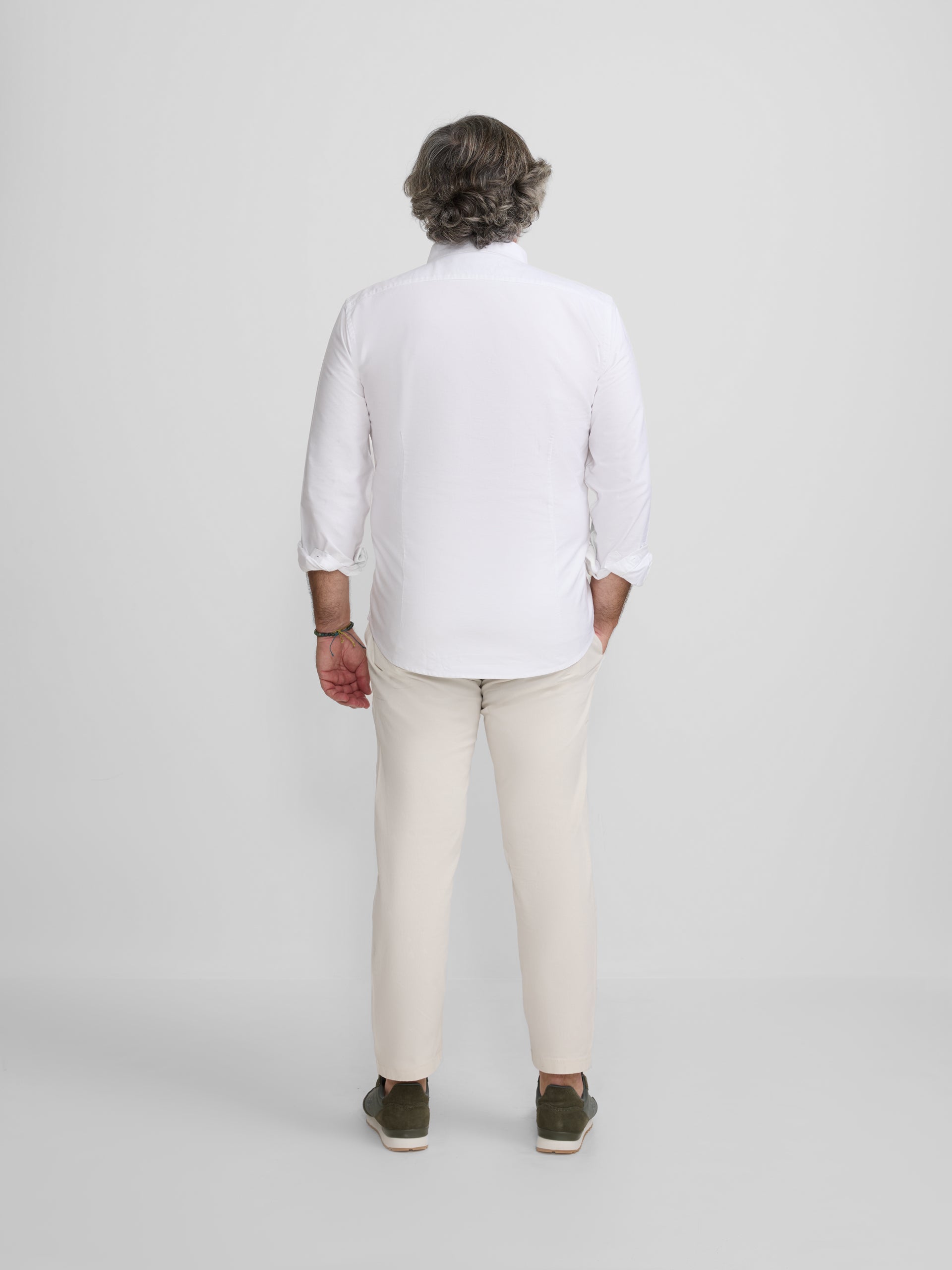 White regular fit Oxford sport shirt