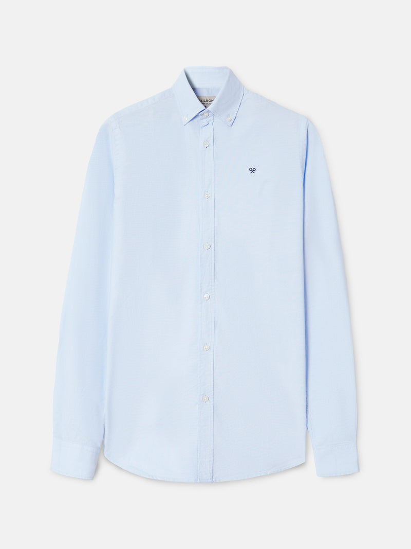 Camisa sport oxford azul-claro