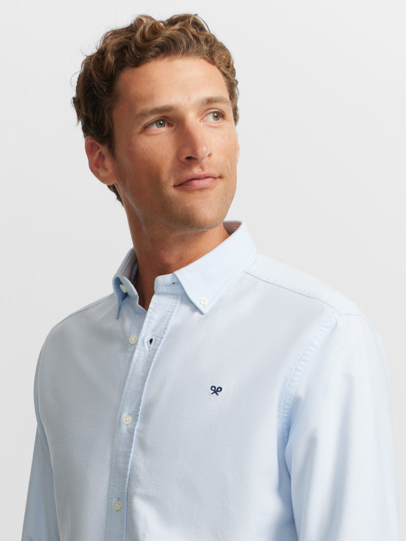 Camisa sport oxford azul-claro