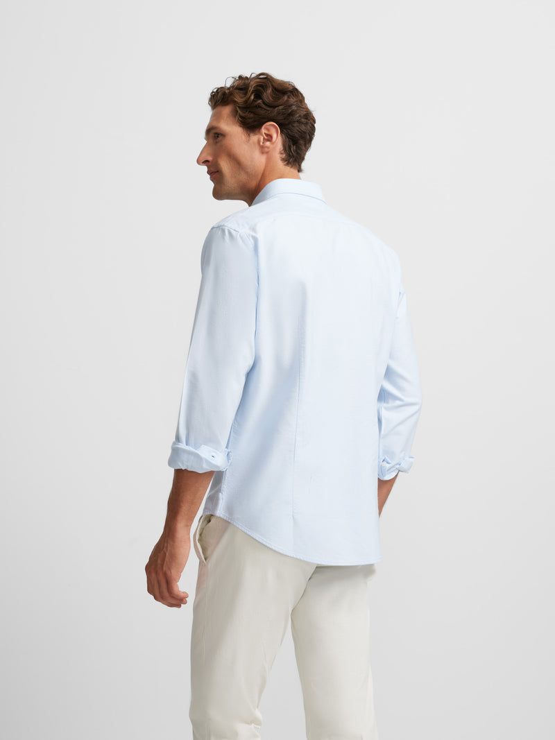 Camisa sport oxford azul-claro