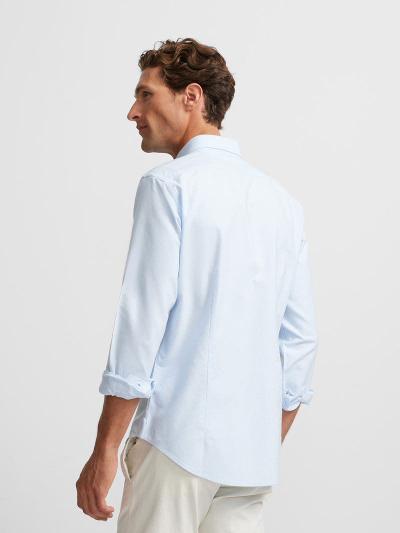 Chemise sport oxford cutaway bleu ciel