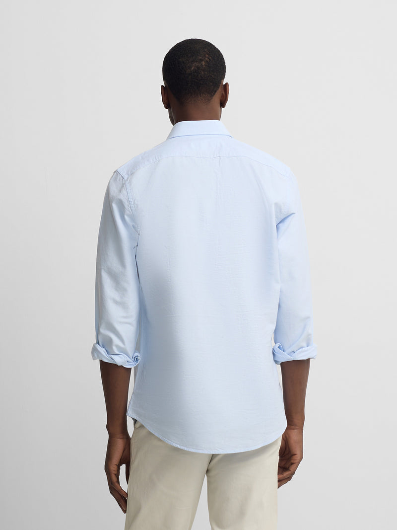 Polo desportivo oxford azul-claro