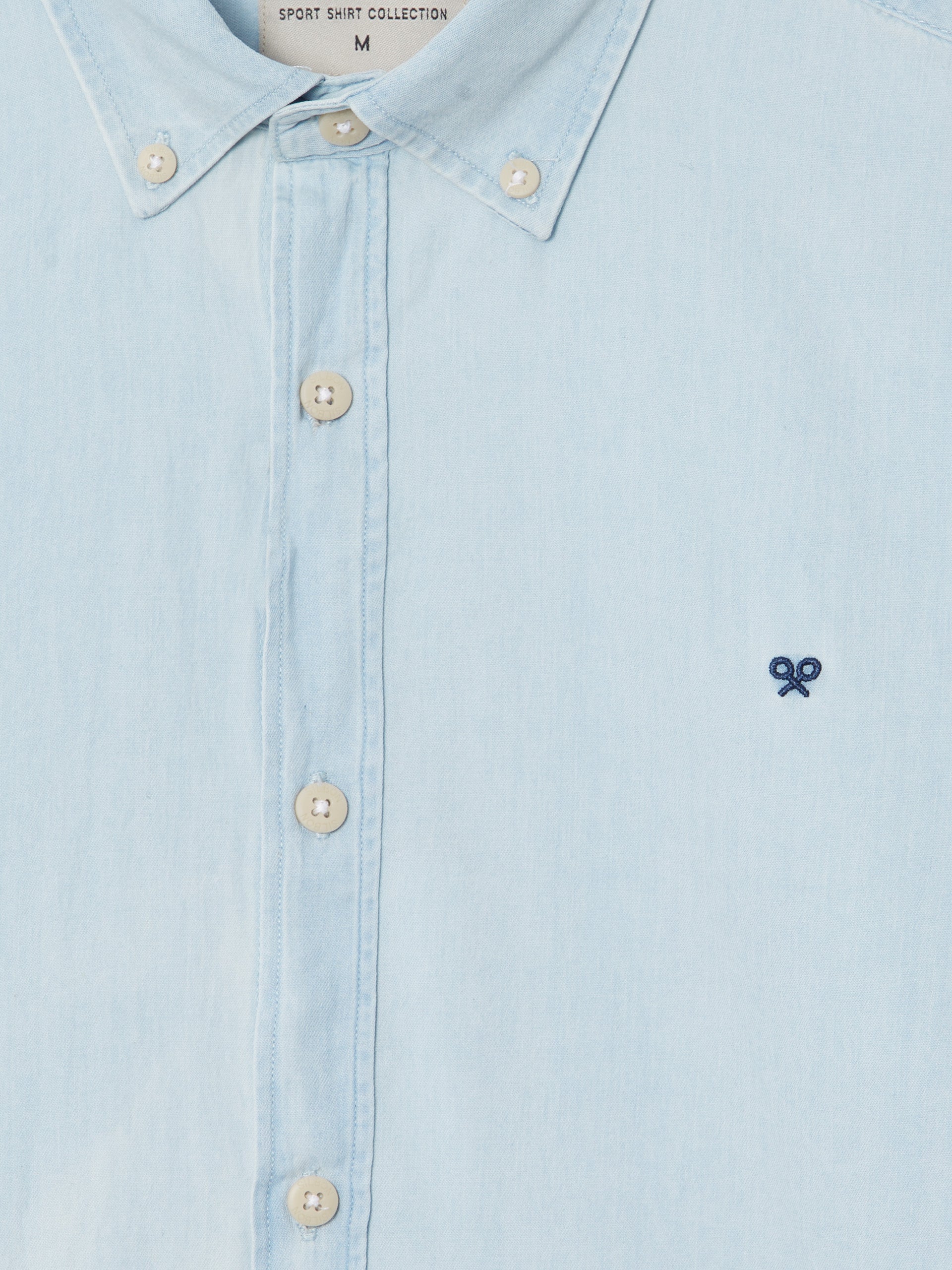 Chemise sport en jean bleu clair