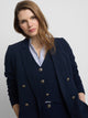 Blazer mulher clássica azul-marinho