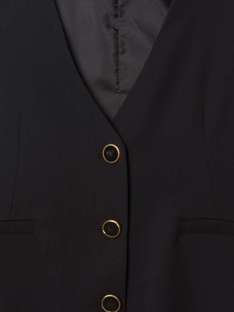 Gilet femme classique tailleur noir