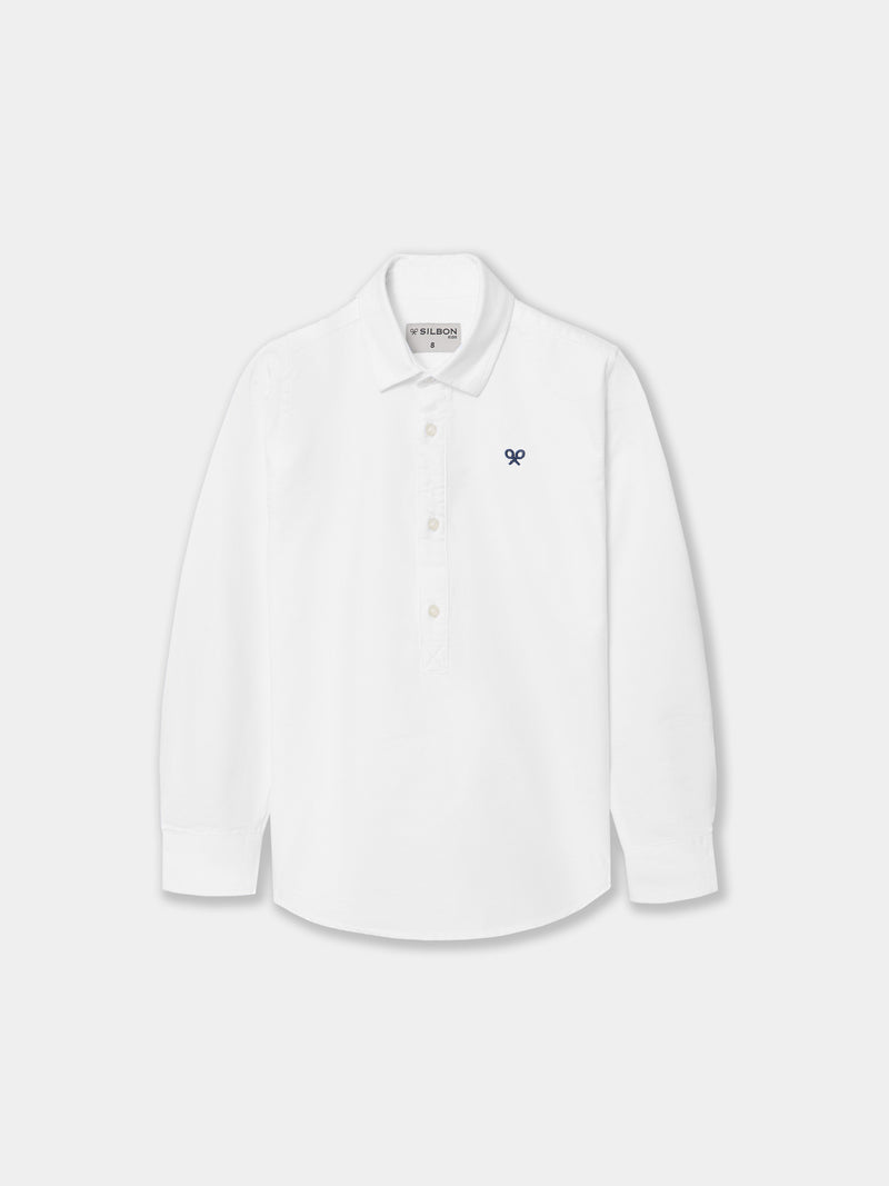 Polera sport kids clasica oxford blanca