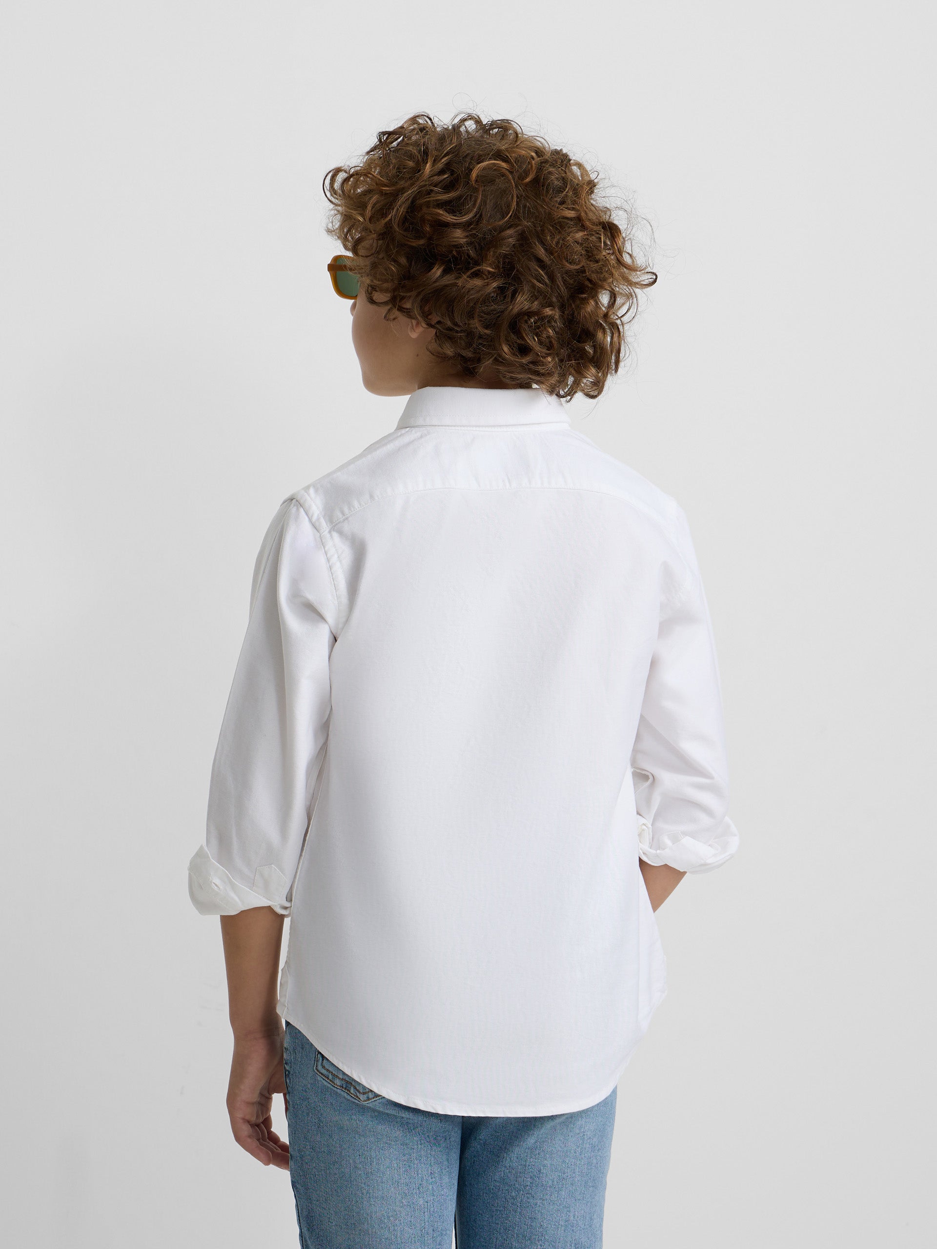 Polera sport kids clasica oxford blanca