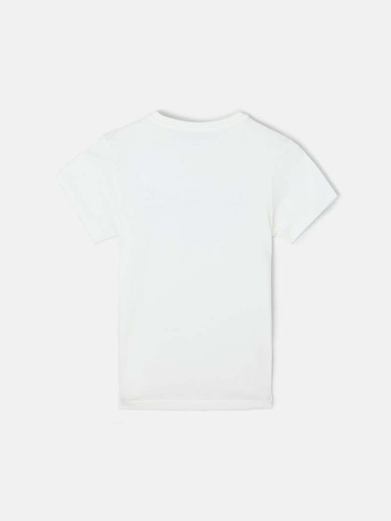 Camiseta kids raqueta media blanca