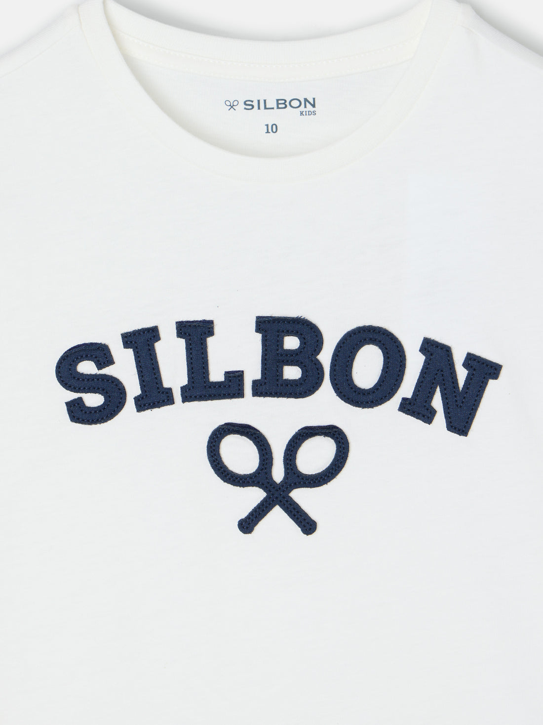 Camiseta kids raqueta media blanca