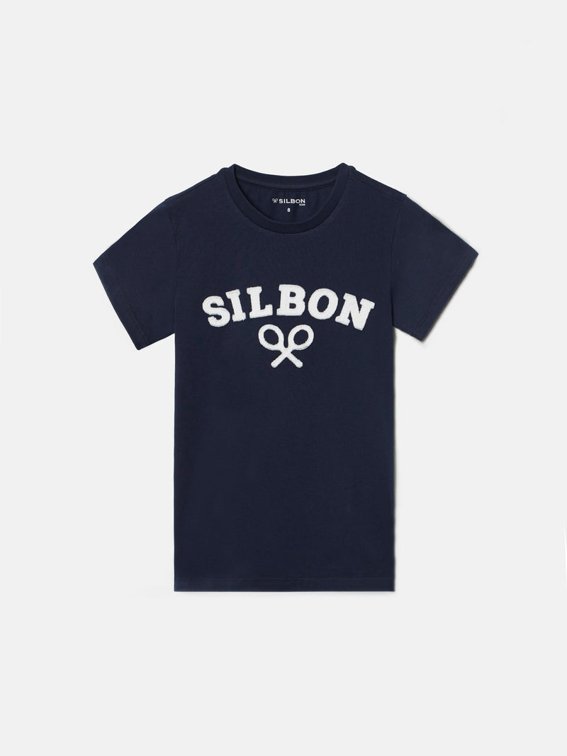 Camisola kids raquete meia azul-marinho