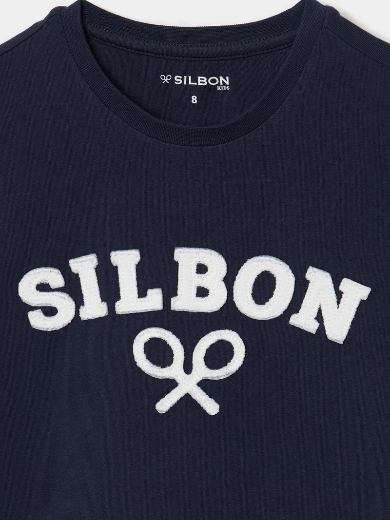 Camisola kids raquete meia azul-marinho