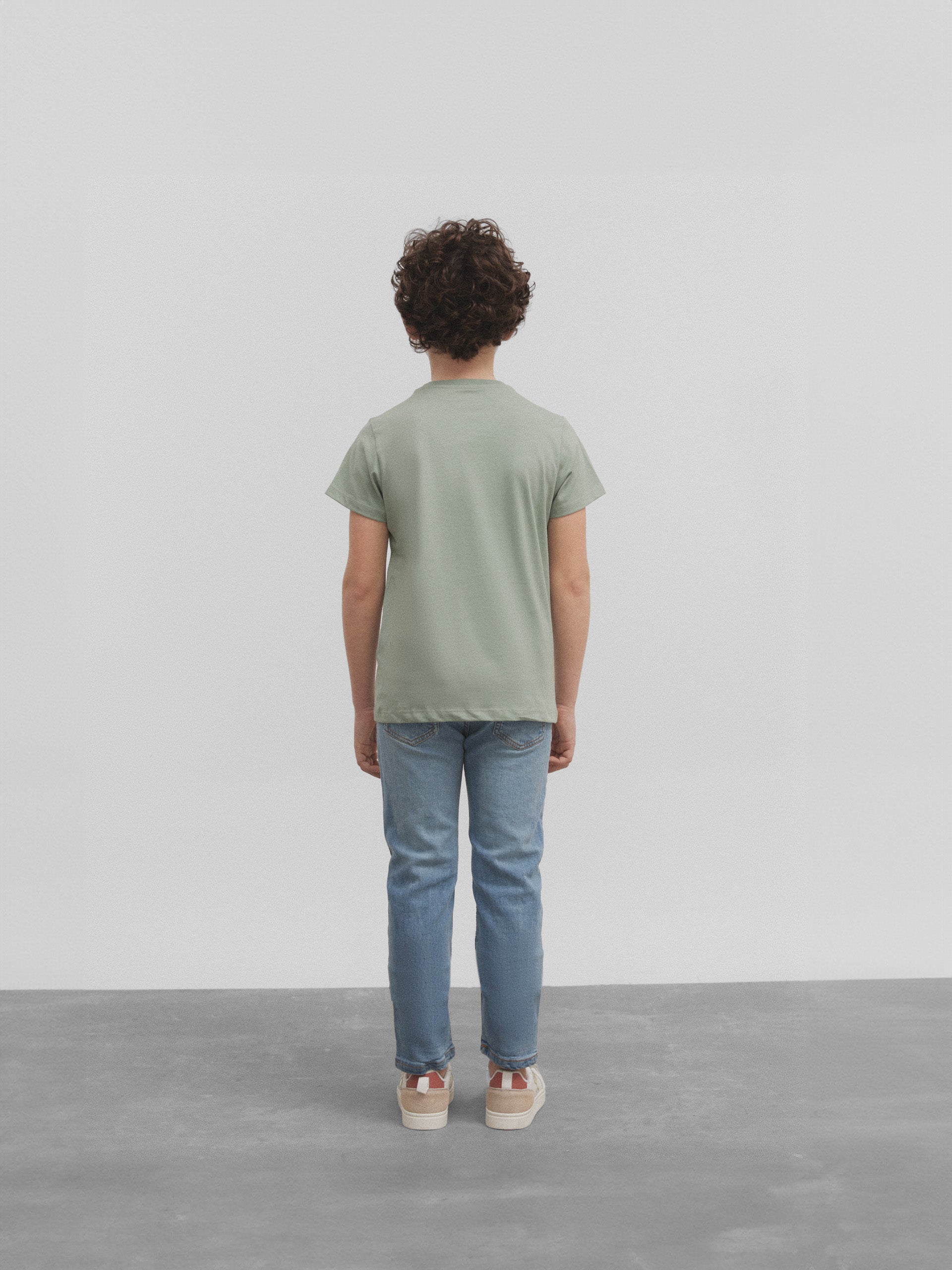 T-shirt enfant raquette ethnique devant vert
