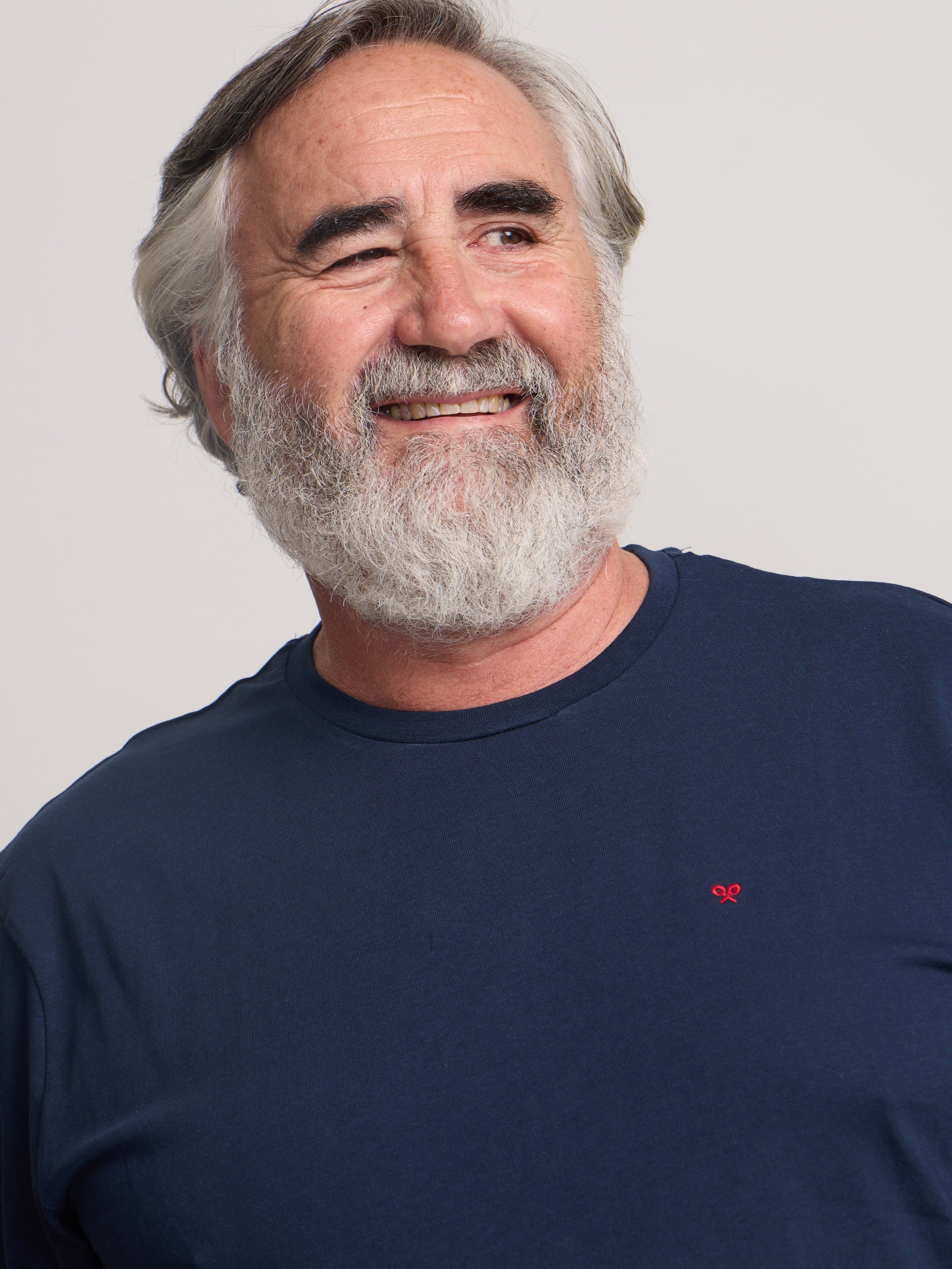 Camiseta silbon minilogo azul marino