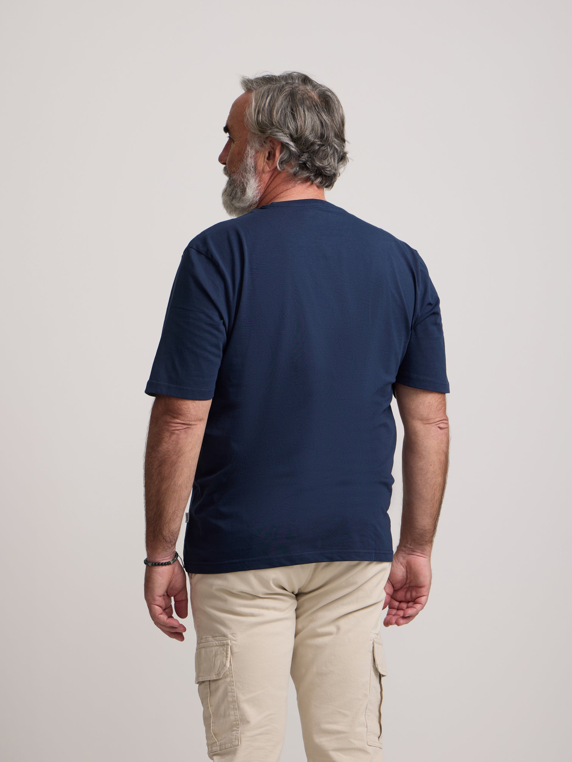 Camiseta silbon minilogo azul marino