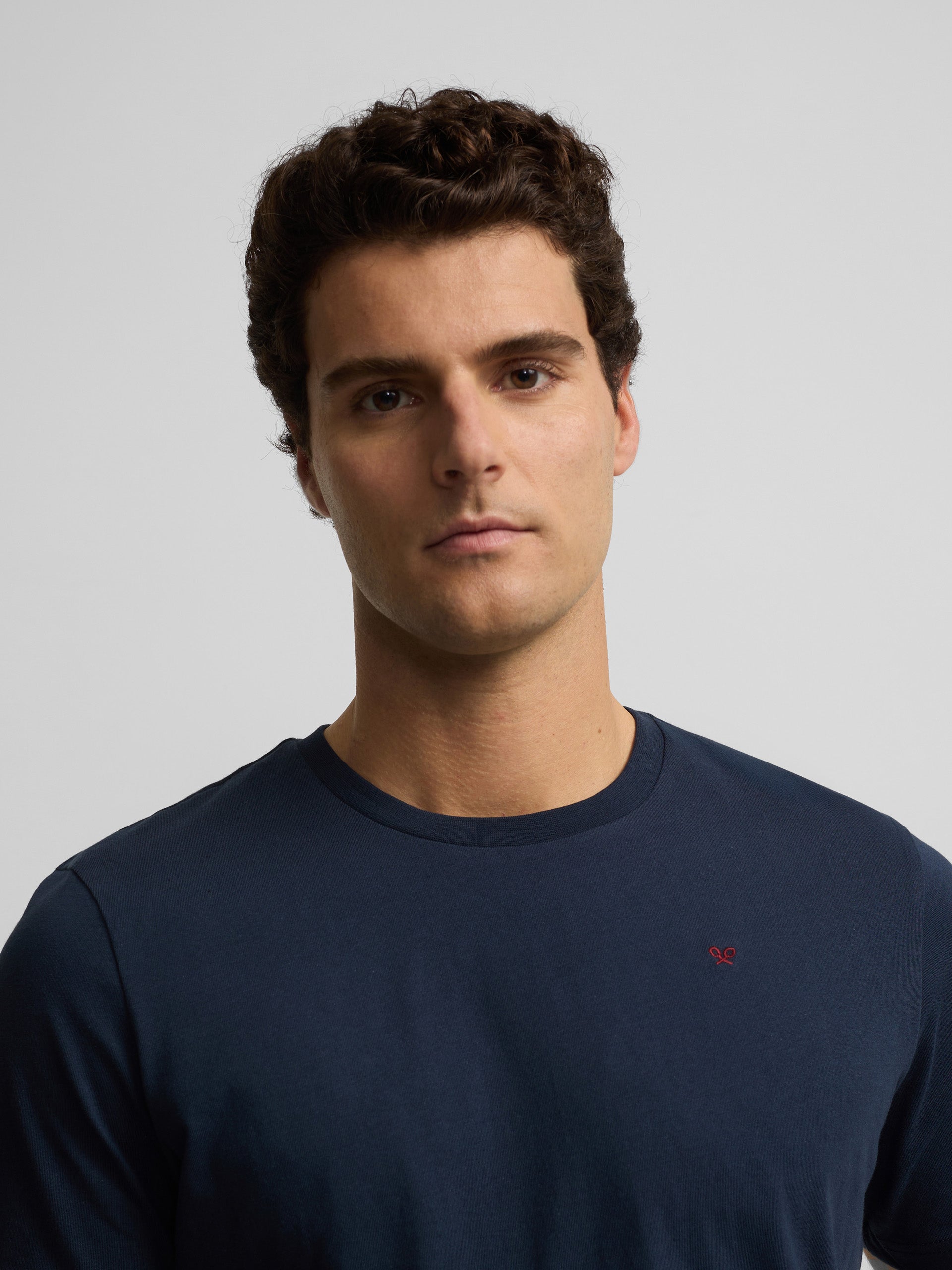 T-shirt bleu marine mini logo Silbon