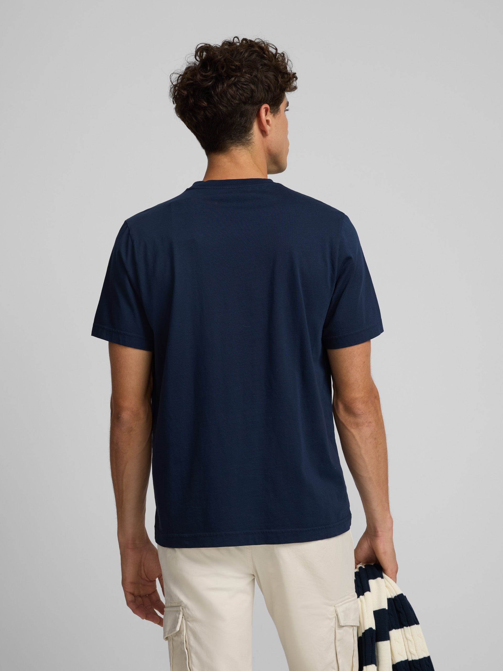 Pack 2x navy white mini racket t-shirt