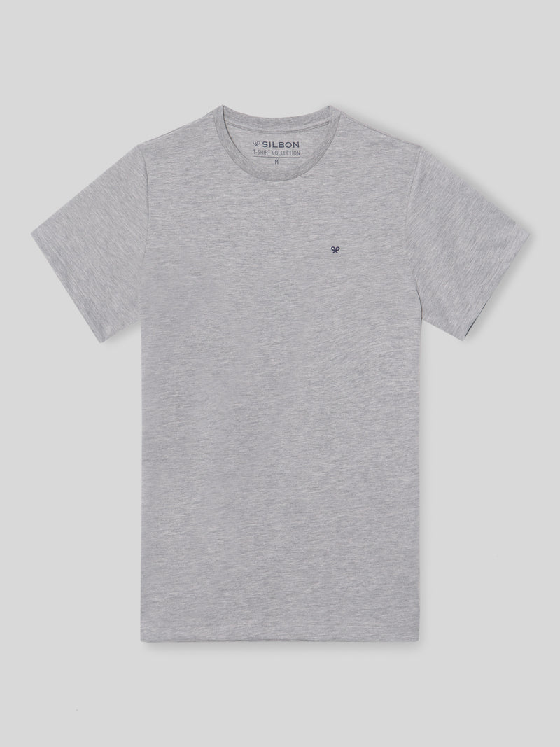 Camiseta silbon minilogo gris