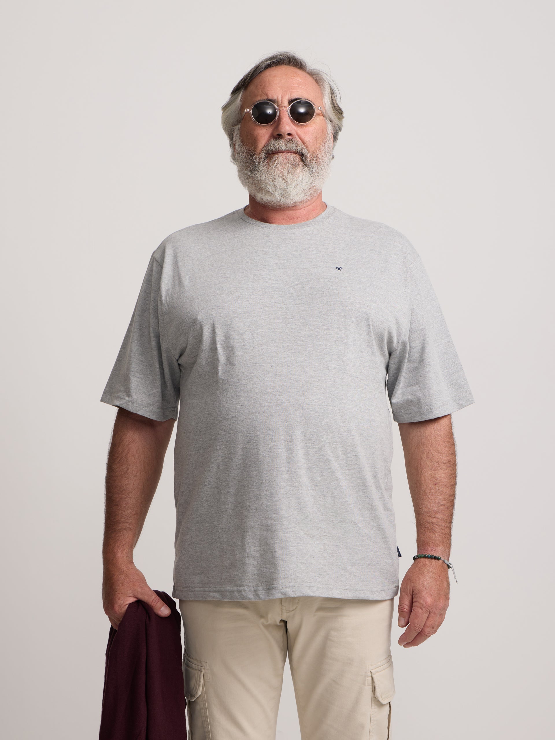 Camiseta silbon minilogo gris