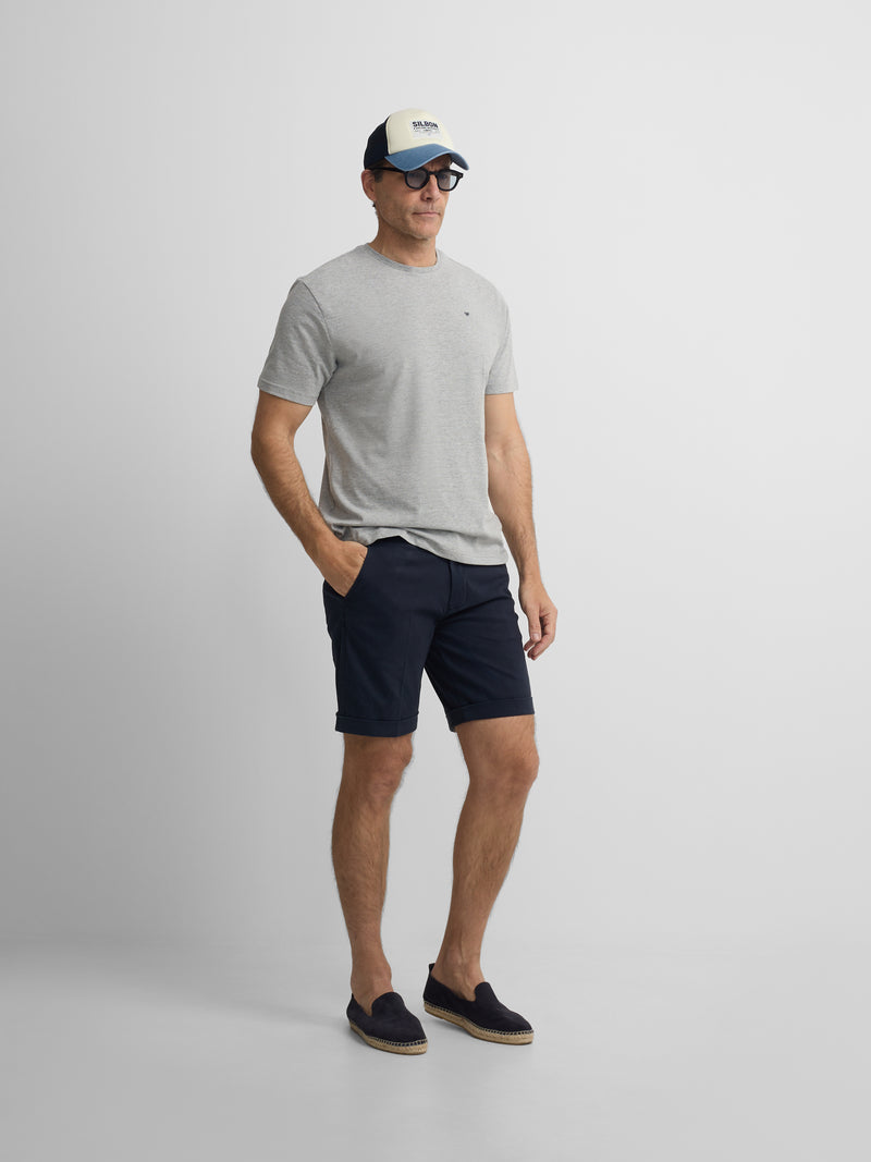 Camiseta silbon minilogo gris