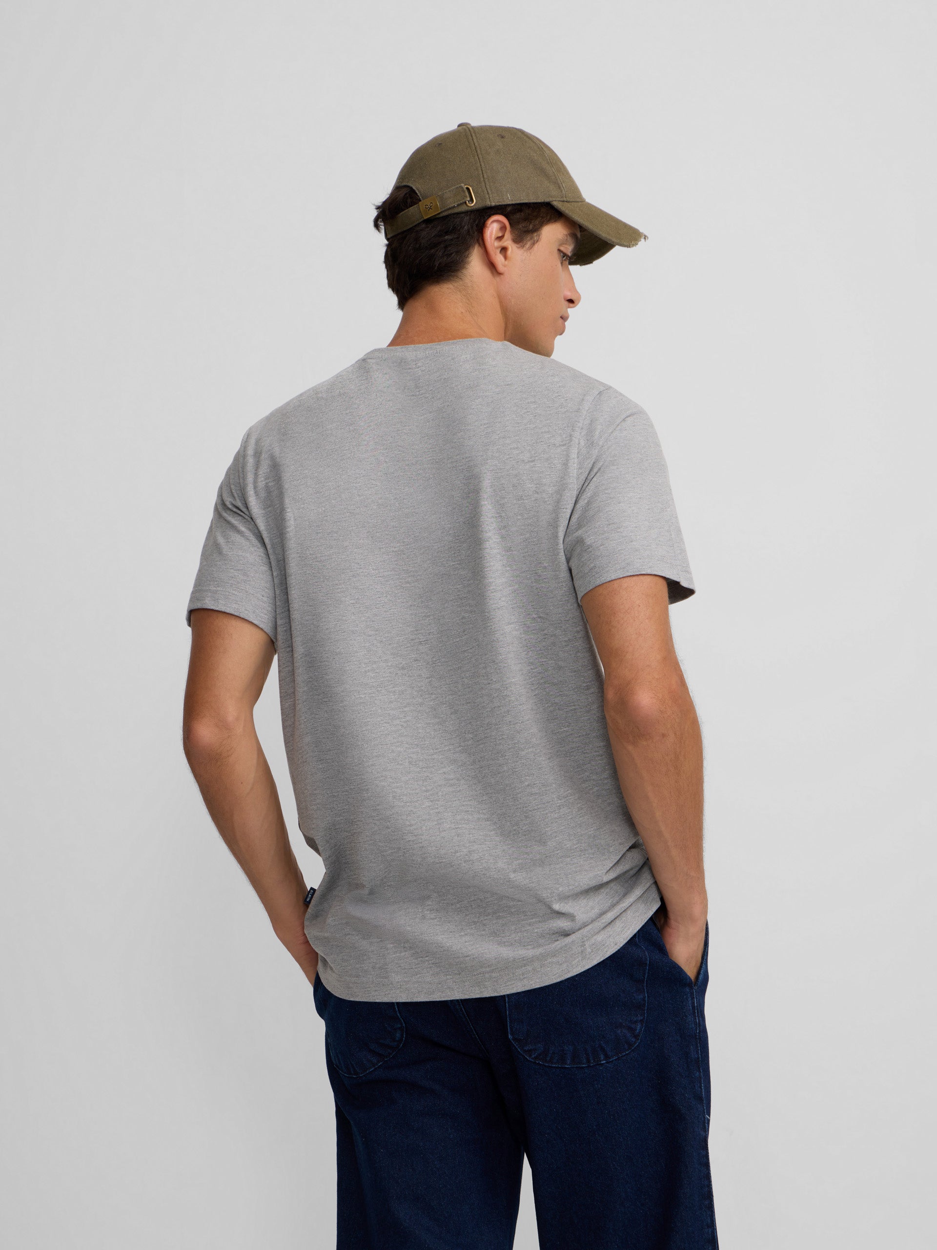 Camiseta silbon minilogo gris