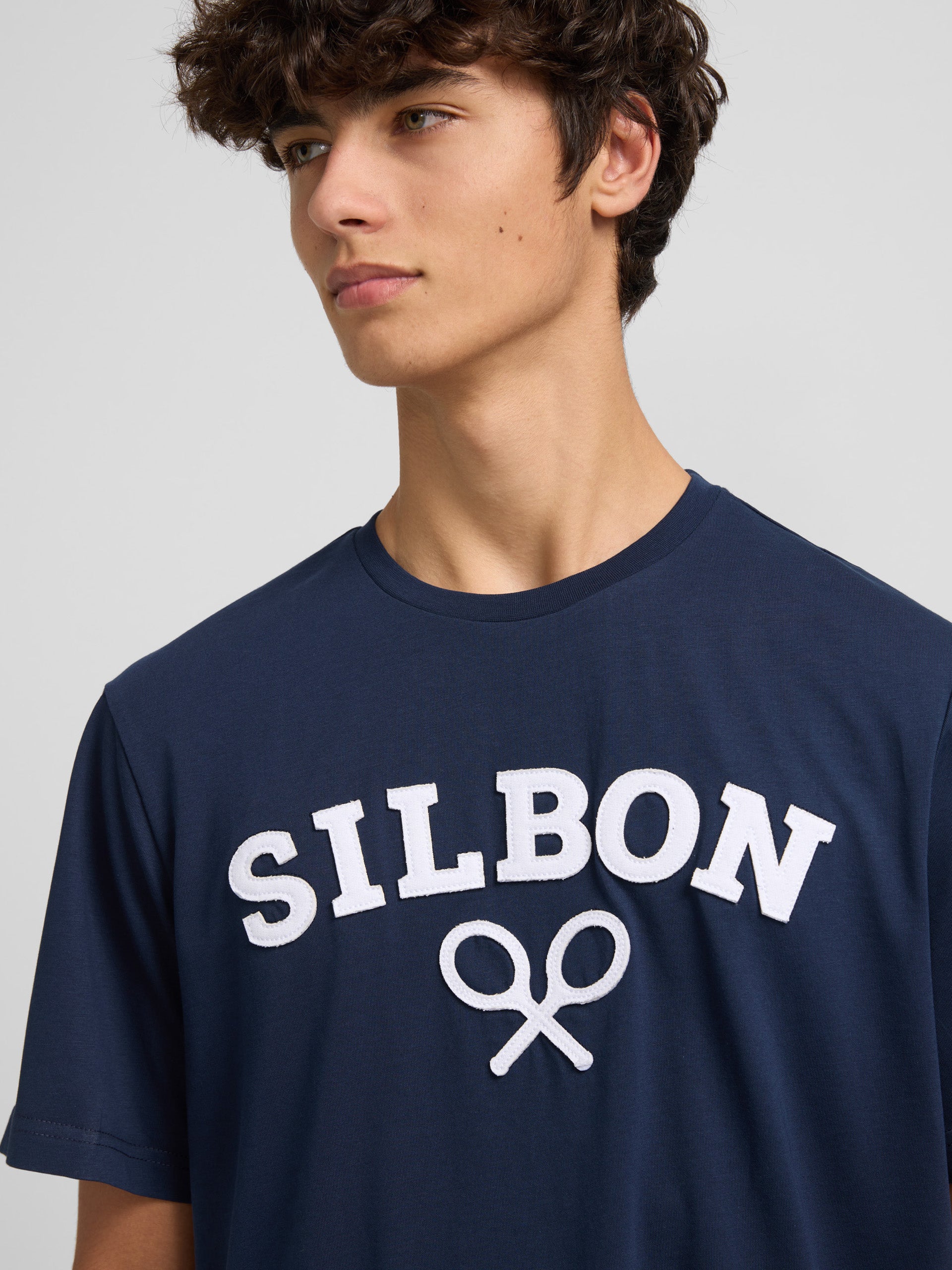Camisola silbon raquete meia azul-marinho