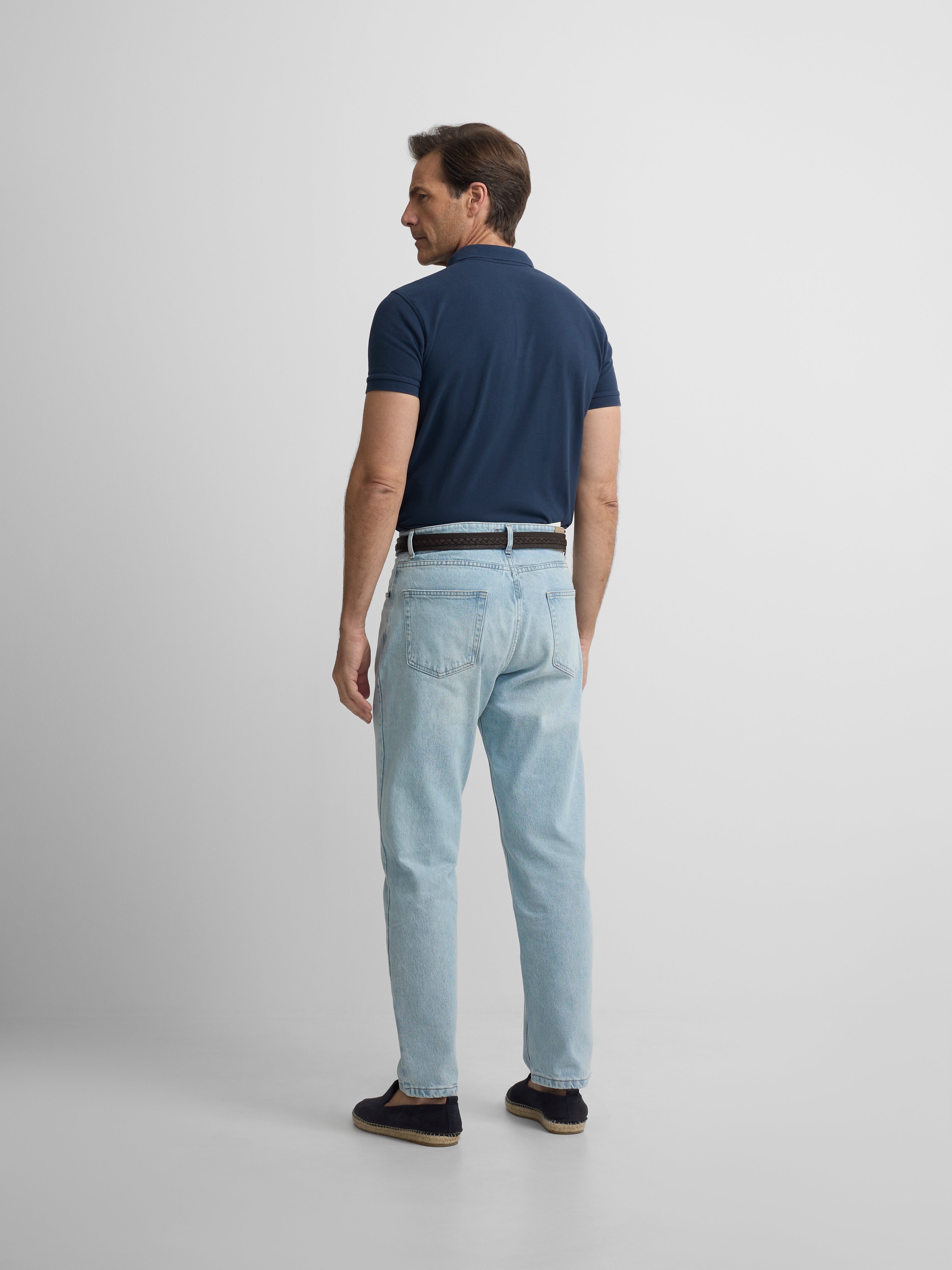 Polo clasico liso azul marino