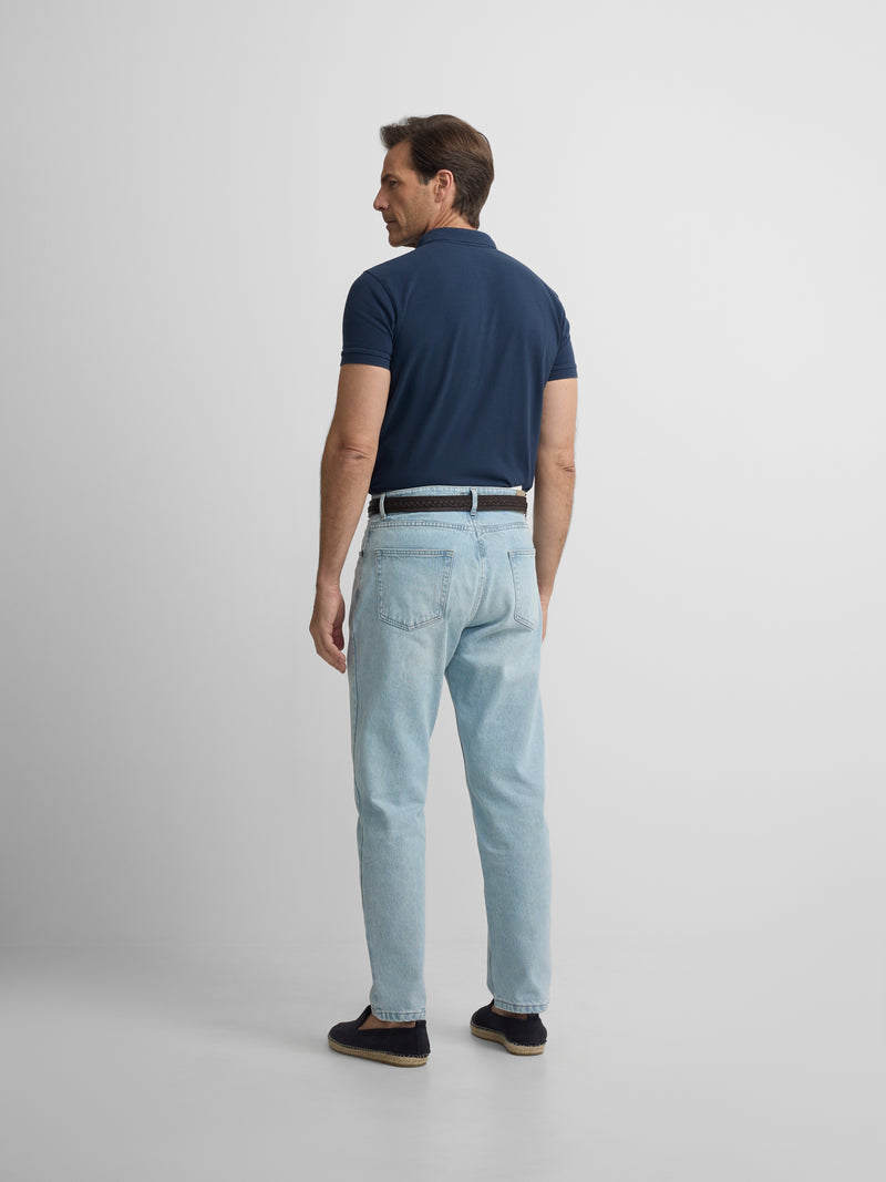 Classic plain navy blue polo