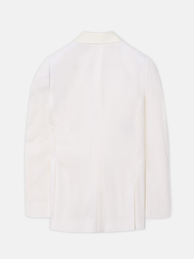 Americana esmoquin silbon blanco