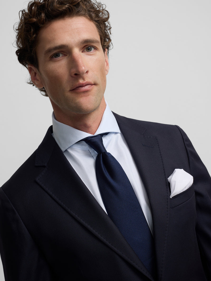 Veste classique stretch bleu marine