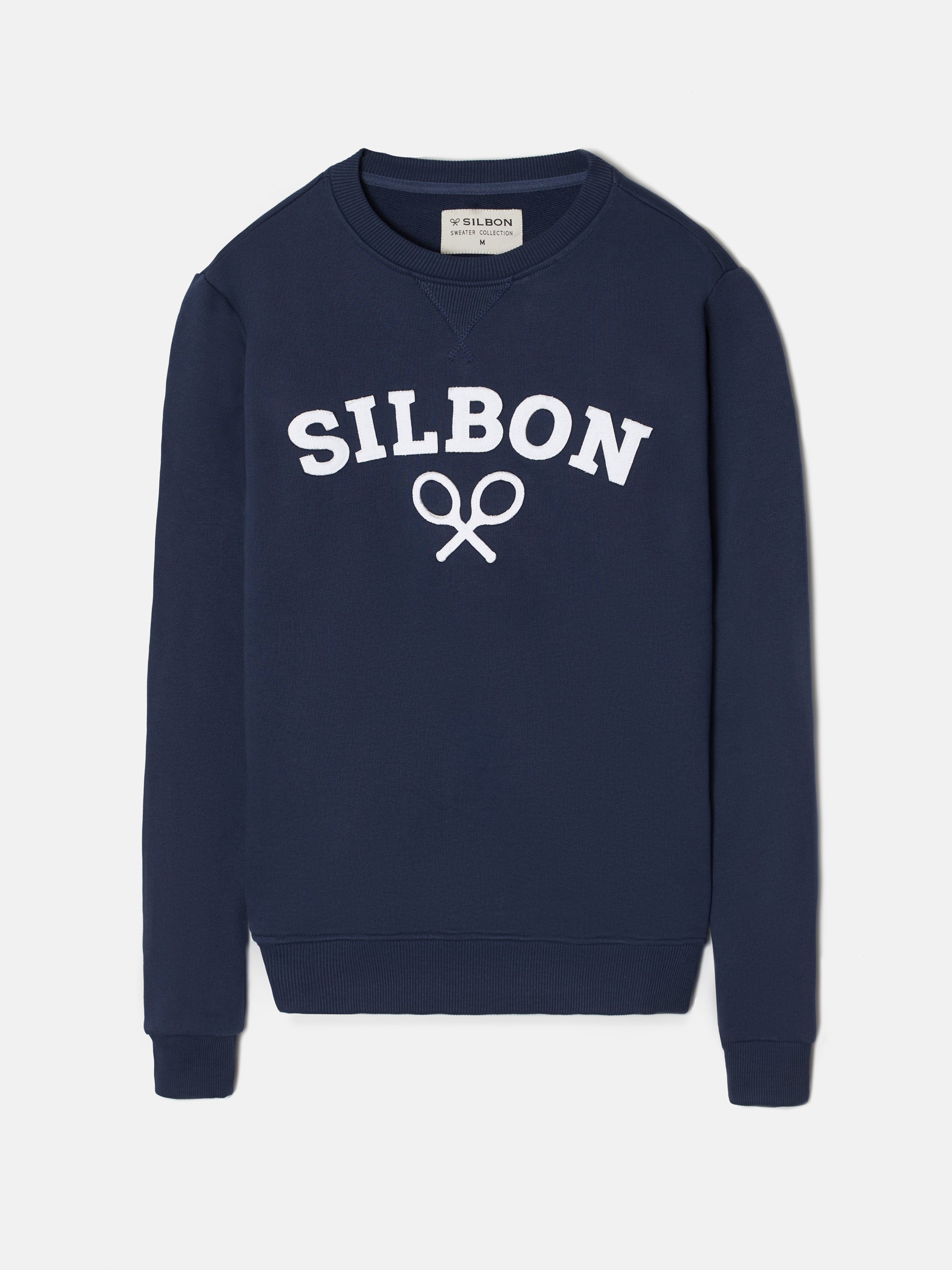 Silbon medium navy blue racket sweatshirt