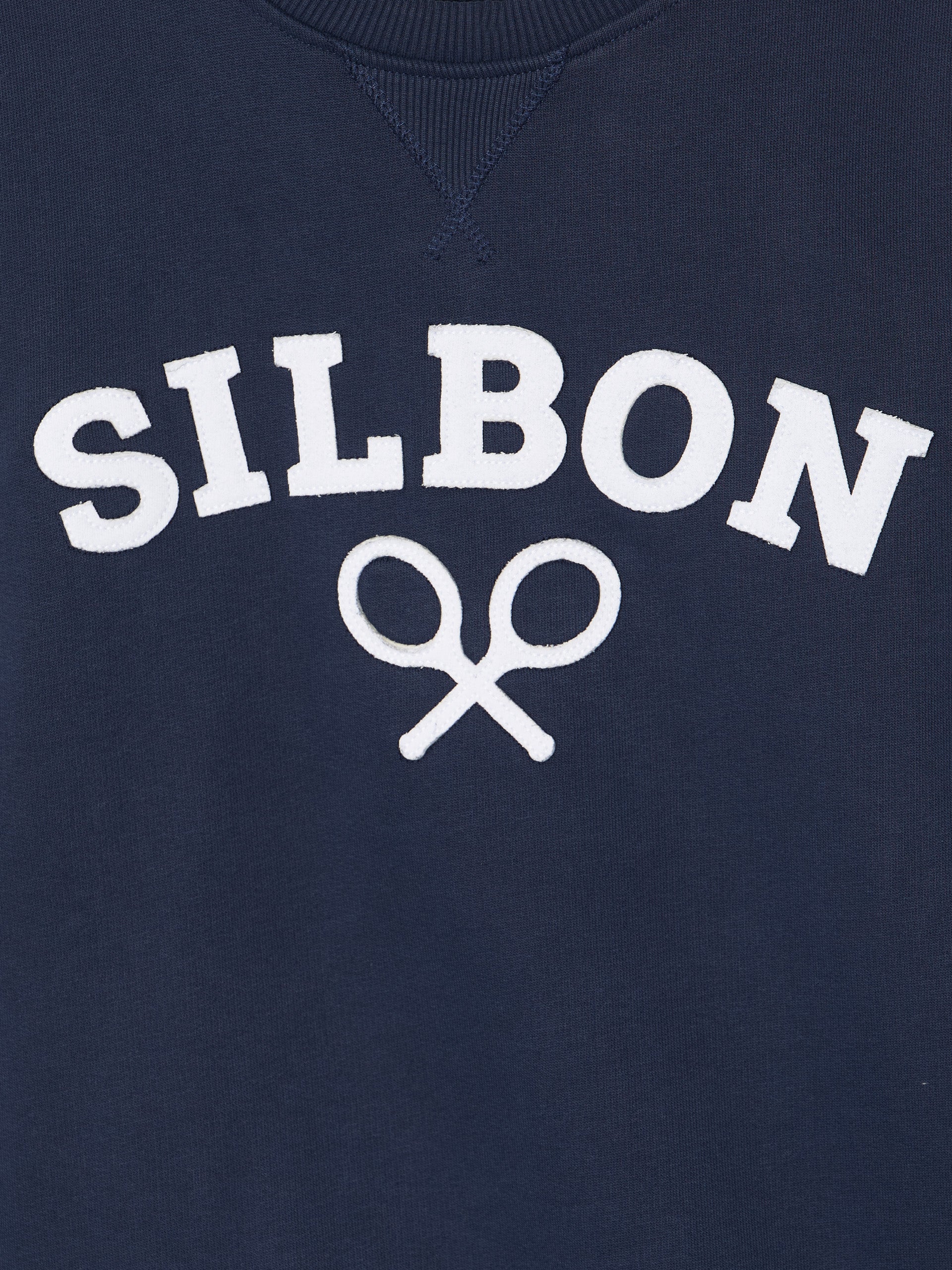 Silbon medium navy blue racket sweatshirt