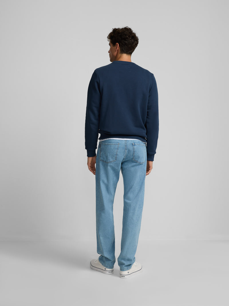 Silbon navy blue half racket sweatshirt
